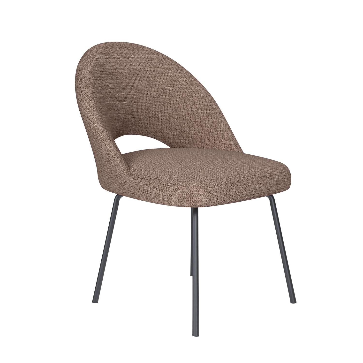 Stuhl Mick 4 Metal Legs in Taupe präsentiert im Onlineshop von KAQTU Design AG. Stuhl ist von White Label Living
