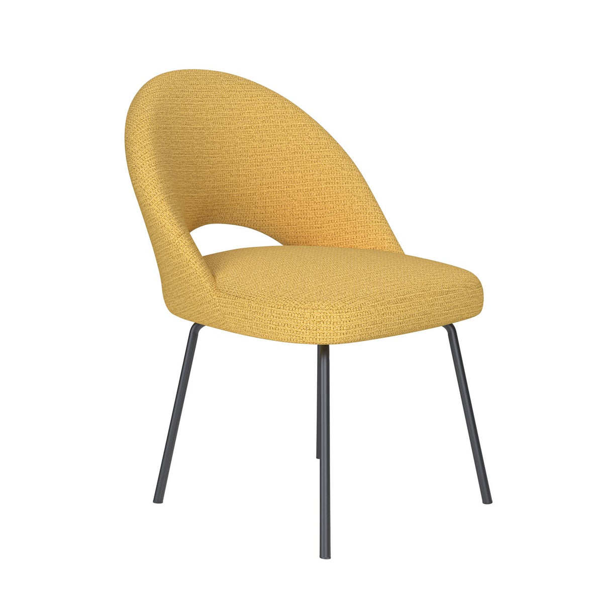 Stuhl Mick 4 Metal Legs in Gelb präsentiert im Onlineshop von KAQTU Design AG. Stuhl ist von White Label Living