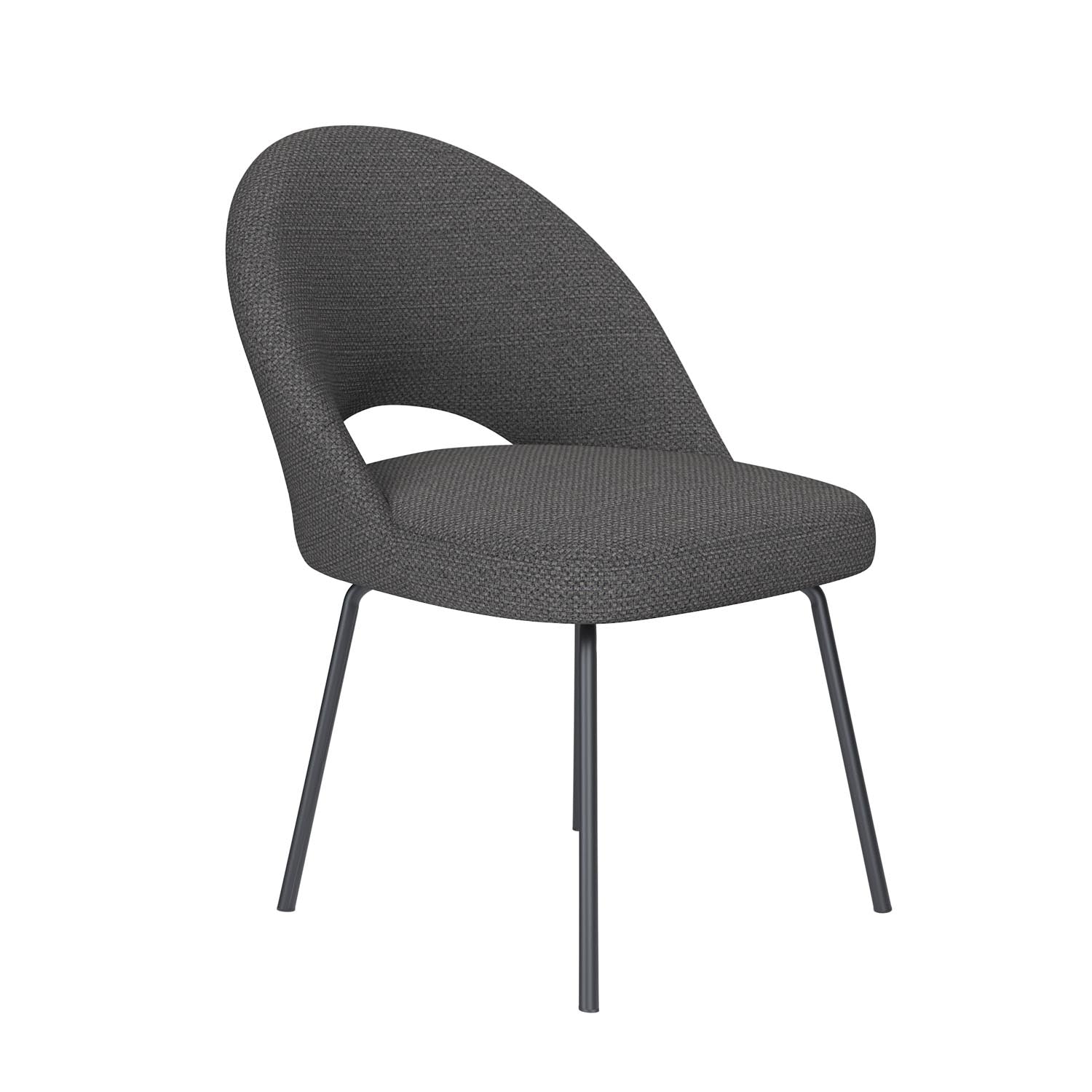 Stuhl Mick 4 Metal Legs in Grau präsentiert im Onlineshop von KAQTU Design AG. Stuhl ist von White Label Living