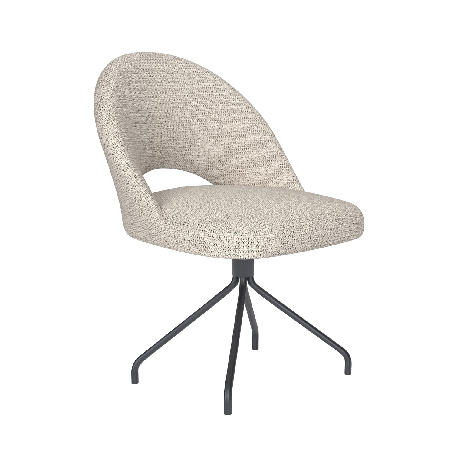 Stuhl Mick Spider Swivel in Off-White präsentiert im Onlineshop von KAQTU Design AG. Stuhl ist von White Label Living