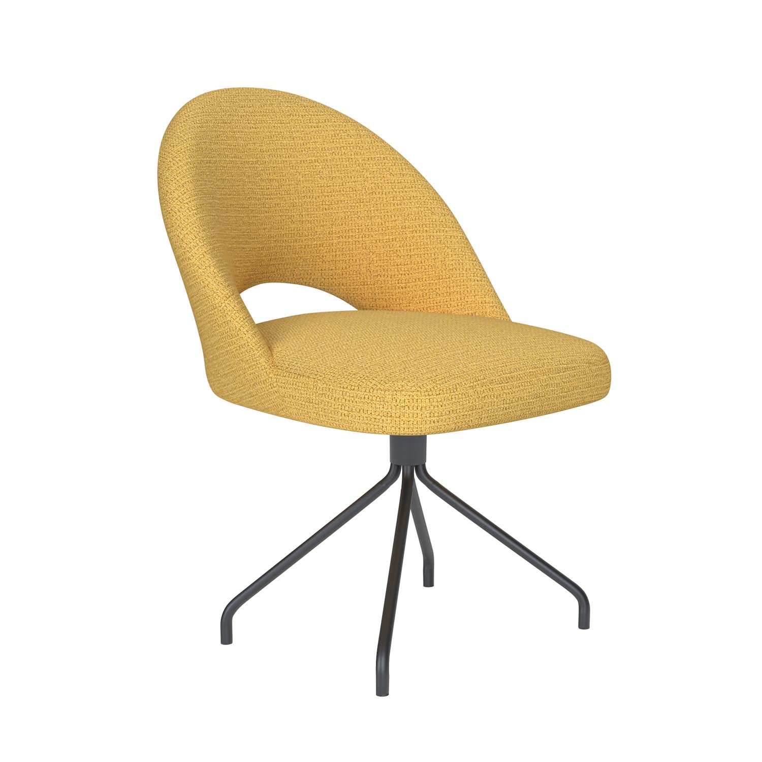 Stuhl Mick Spider Swivel in Ochre präsentiert im Onlineshop von KAQTU Design AG. Stuhl ist von White Label Living