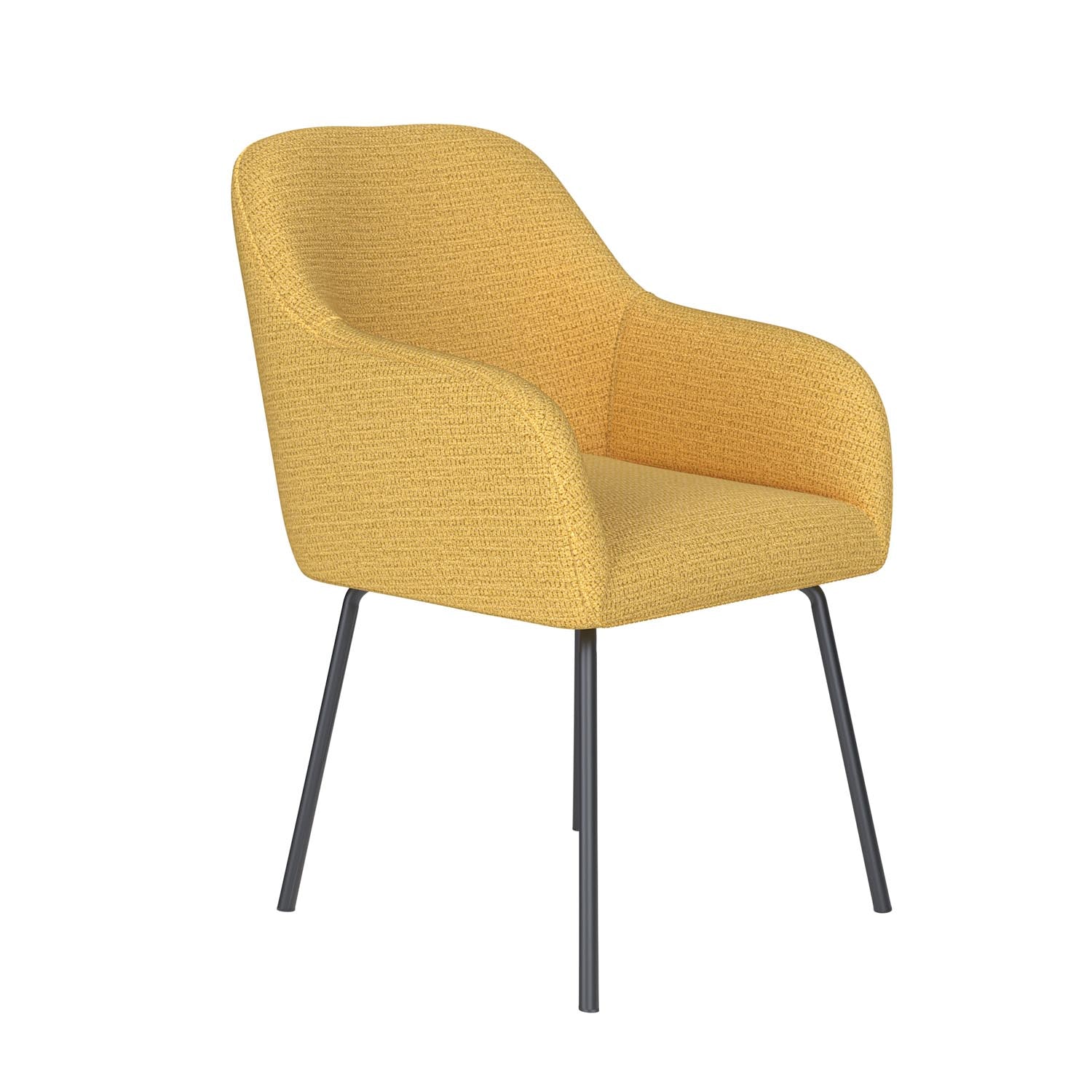 Stuhl Otis 4 Metal Legs in Ochre präsentiert im Onlineshop von KAQTU Design AG. Stuhl ist von White Label Living