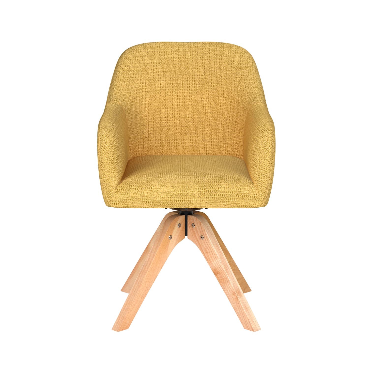 Stuhl Otis Wooden Swivel in Ochre präsentiert im Onlineshop von KAQTU Design AG. Drehstuhl ist von White Label Living