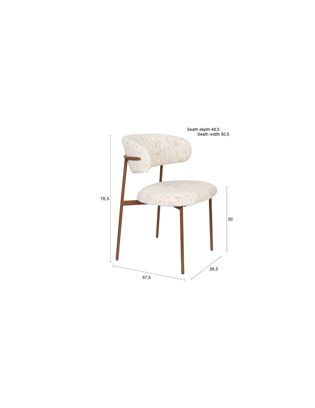 Stuhl Claes in Weiss präsentiert im Onlineshop von KAQTU Design AG. Stuhl ist von White Label Living