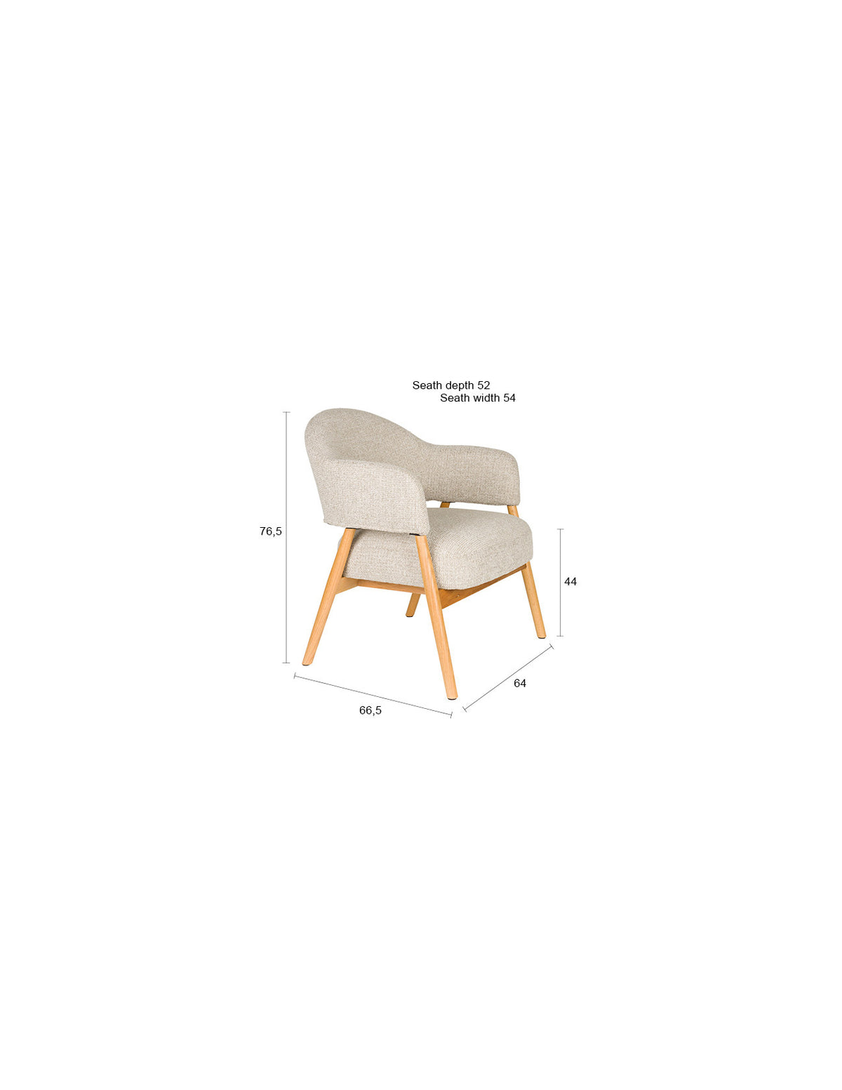 Armlehnstuhl Indy Dark Brown in Braun präsentiert im Onlineshop von KAQTU Design AG. Stuhl mit Armlehne ist von White Label Living