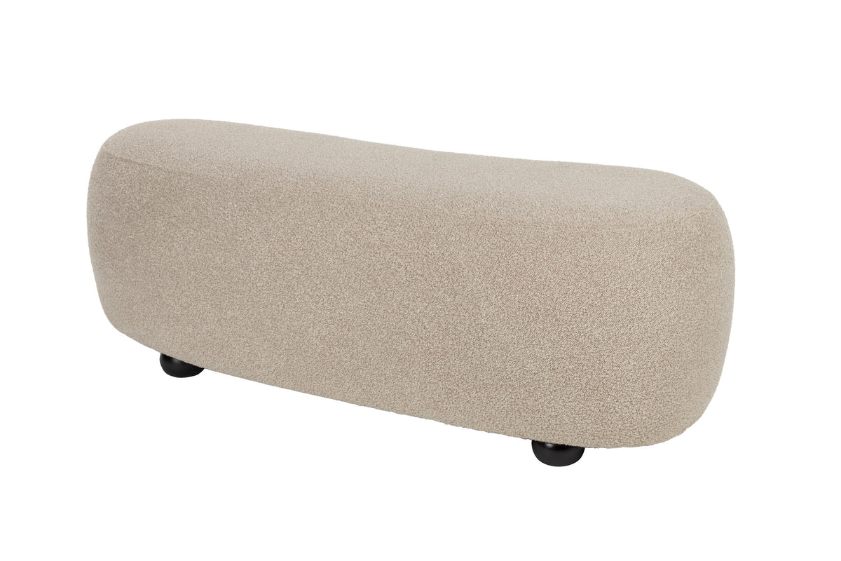 Pouf Noxx in beige präsentiert im Onlineshop von KAQTU Design AG. Pouf ist von White Label Living