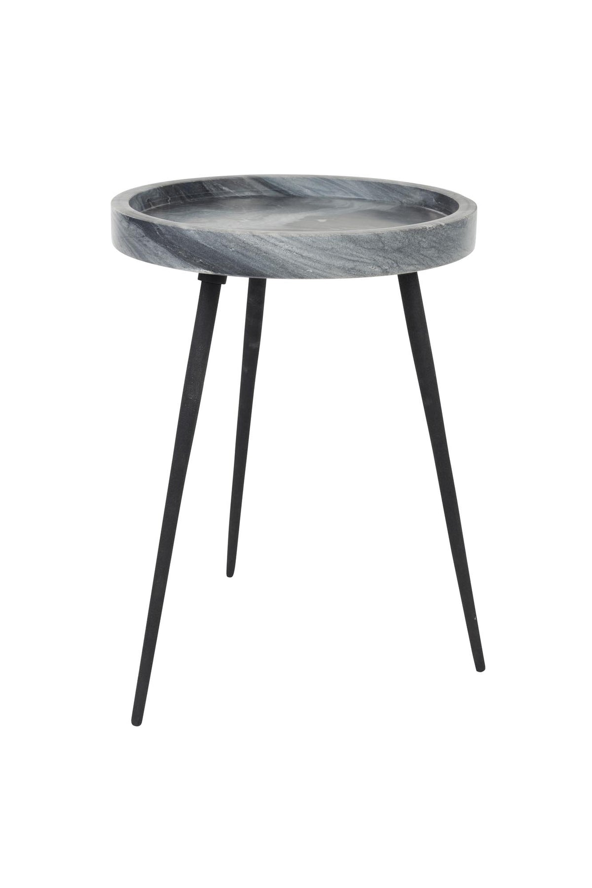Beistelltisch Karrara Grey in Schwarz präsentiert im Onlineshop von KAQTU Design AG. Beistelltisch ist von White Label Living