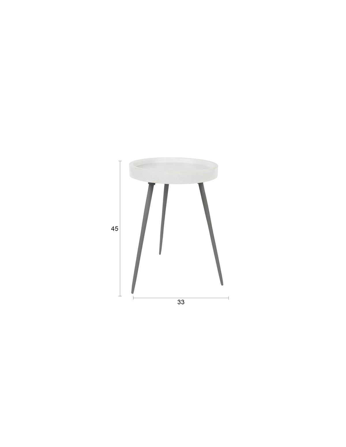 Beistelltisch Karrara White in Weiss präsentiert im Onlineshop von KAQTU Design AG. Beistelltisch ist von White Label Living