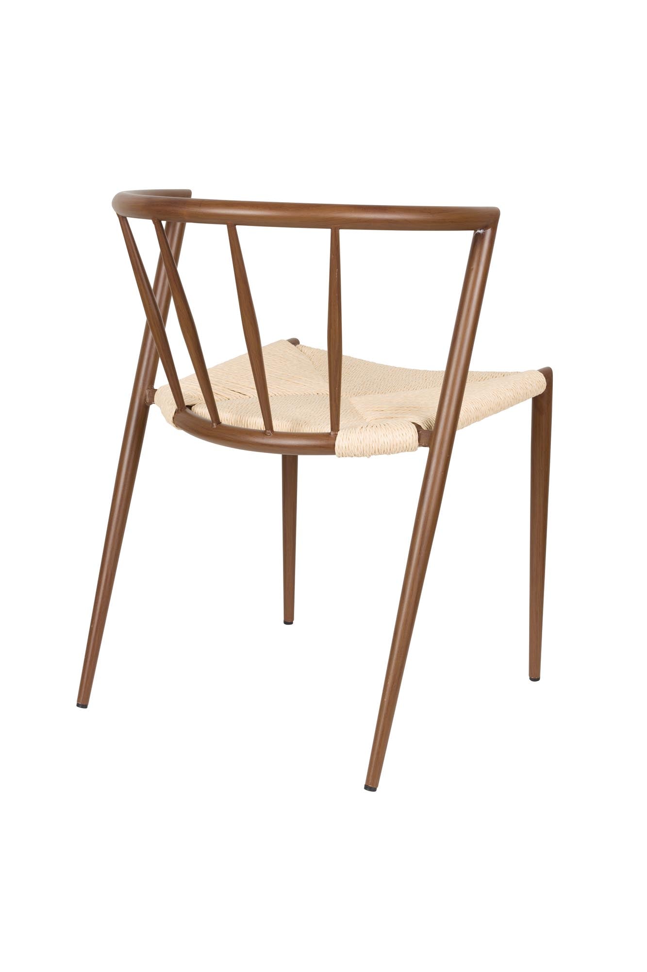 Entdecken Sie den Che Walnut Stuhl von White Label Living – ein stilvoller Esszimmerstuhl, der Komfort und einzigartiges Design harmonisch verbindet.