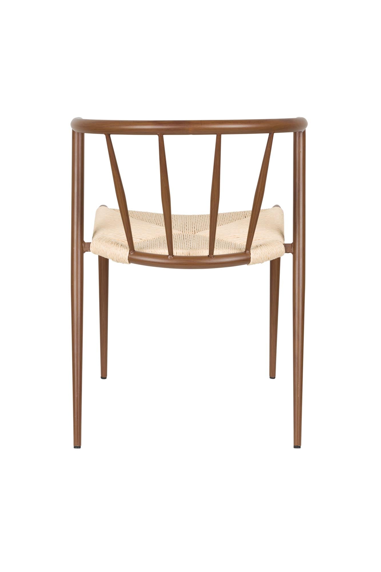 Erleben Sie den Che Walnut Stuhl von White Label Living – ein eleganter Esszimmerstuhl, der mit seinem Vintage-Charme und bequemen Sitzkissen begeistert.