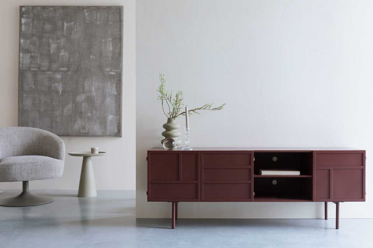 Sideboard Davis in Rot präsentiert im Onlineshop von KAQTU Design AG. Sideboard ist von White Label Living