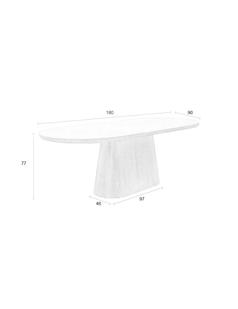 Almira Esstisch Oval in Braun präsentiert im Onlineshop von KAQTU Design AG. Esstisch ist von White Label Living