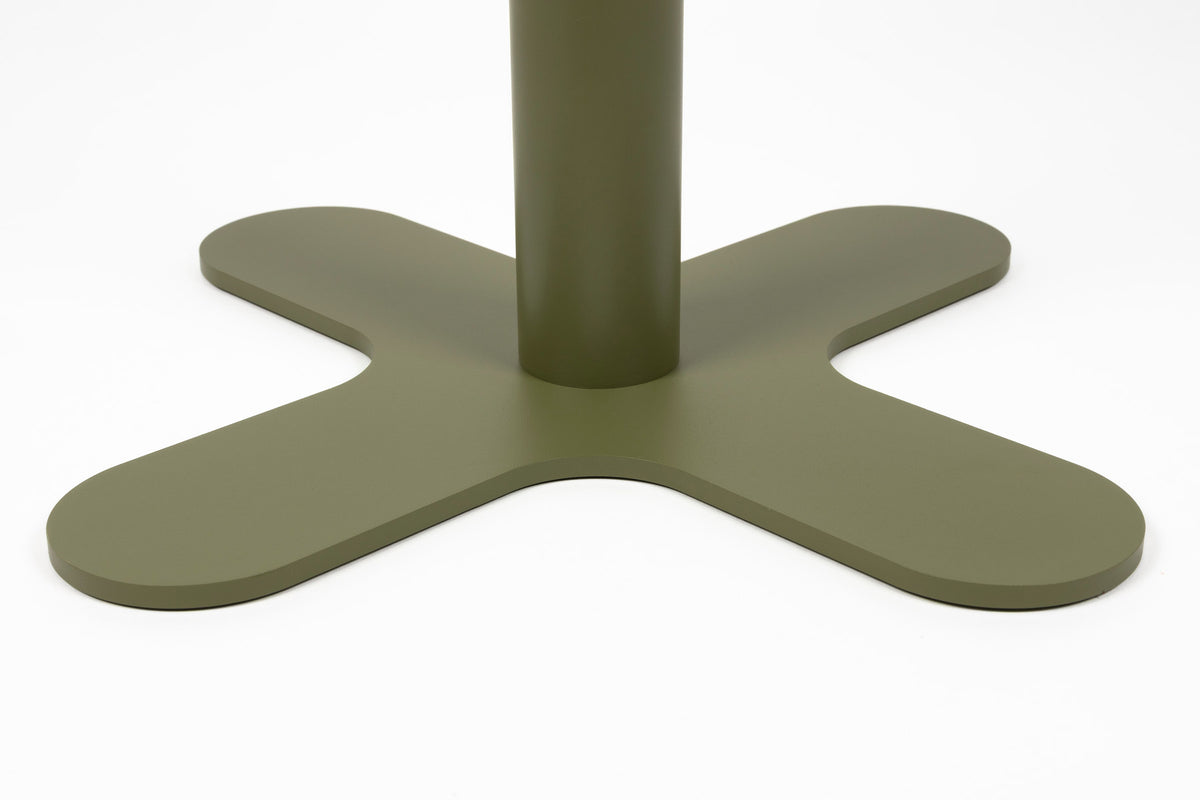 Bistro Tisch Sanjay Outdoor, quadratischer Hochtisch aus Metall mit matter Pulverbeschichtung