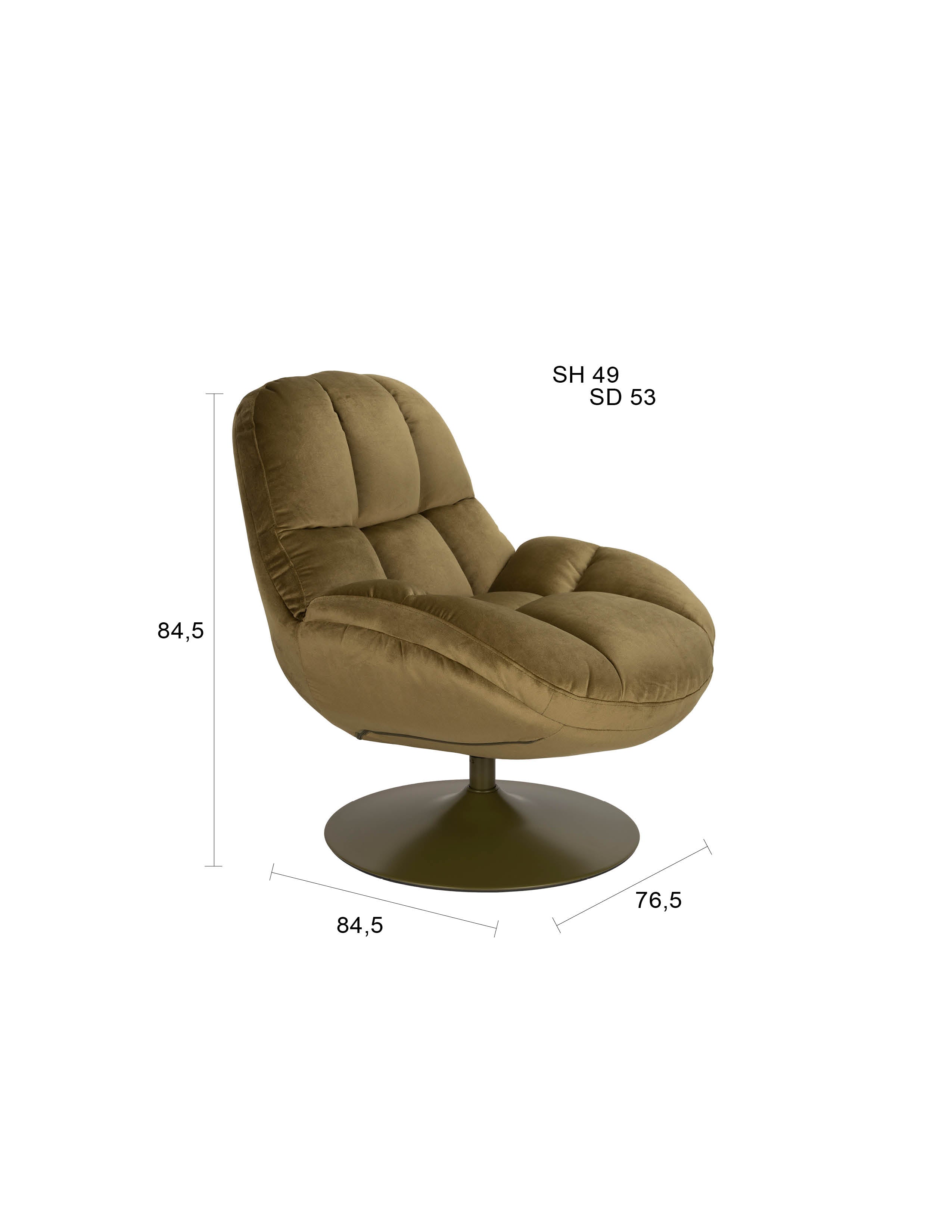 Sessel Beefy in Grün präsentiert im Onlineshop von KAQTU Design AG. Sessel ist von White Label Living