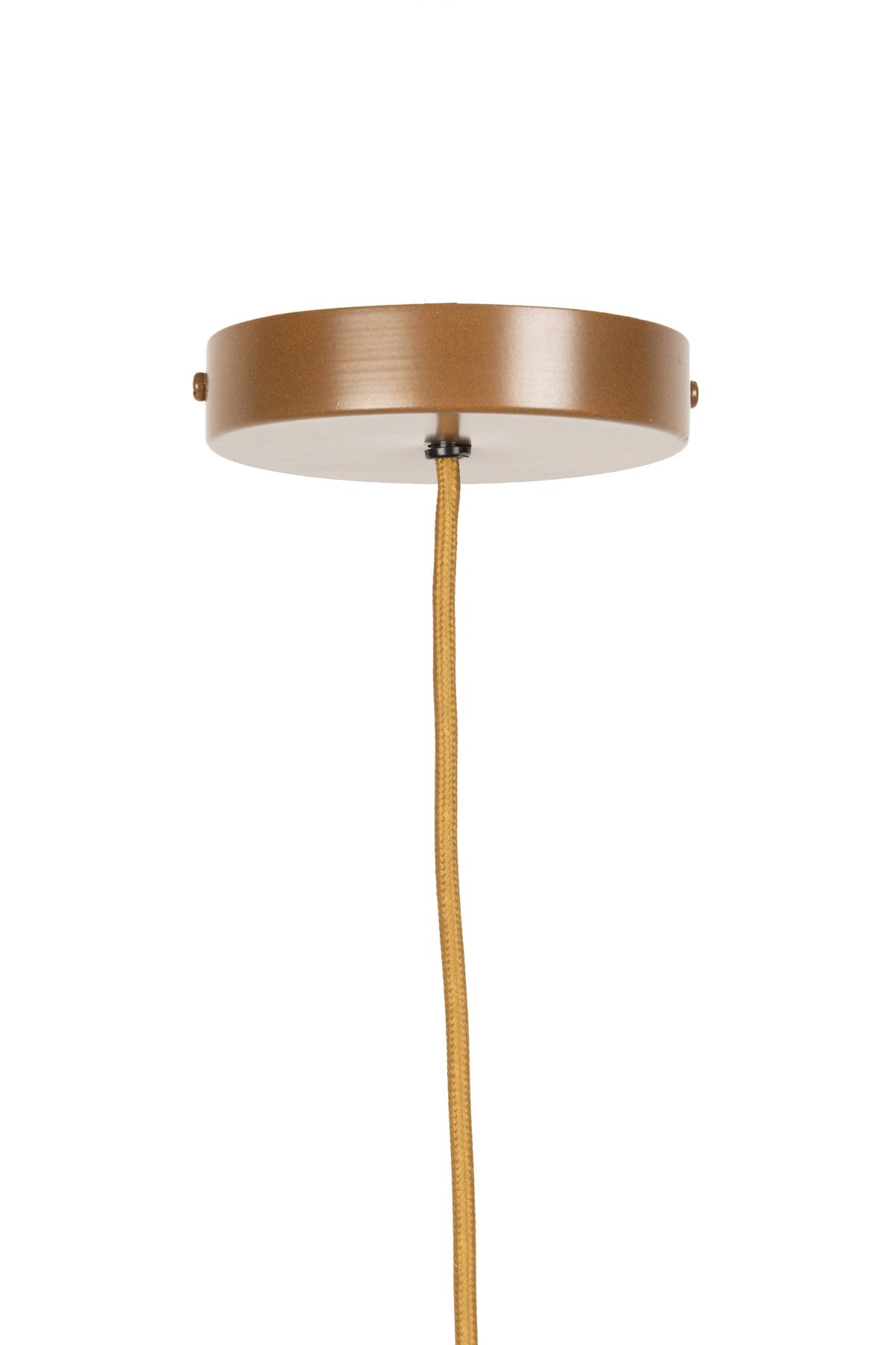 Pendelleuchte Pendant Lamp Dauw M von White Label Living mit Lampenkörper aus Eisen und geflochtenem Schirm in Naturtönen, Grösse L150xB45xH20cm.