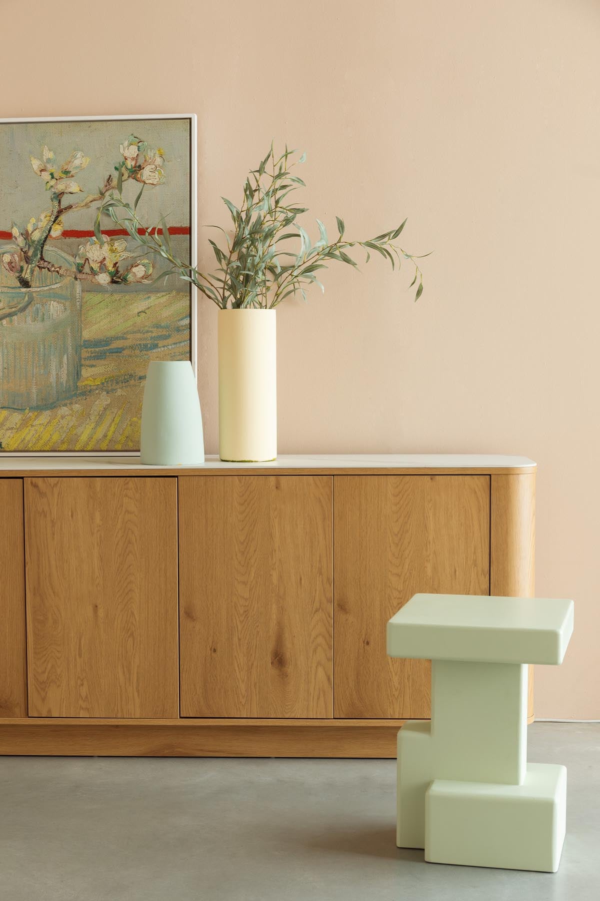 Sideboard Hoch Almira in Natur präsentiert im Onlineshop von KAQTU Design AG. Sideboard ist von White Label Living