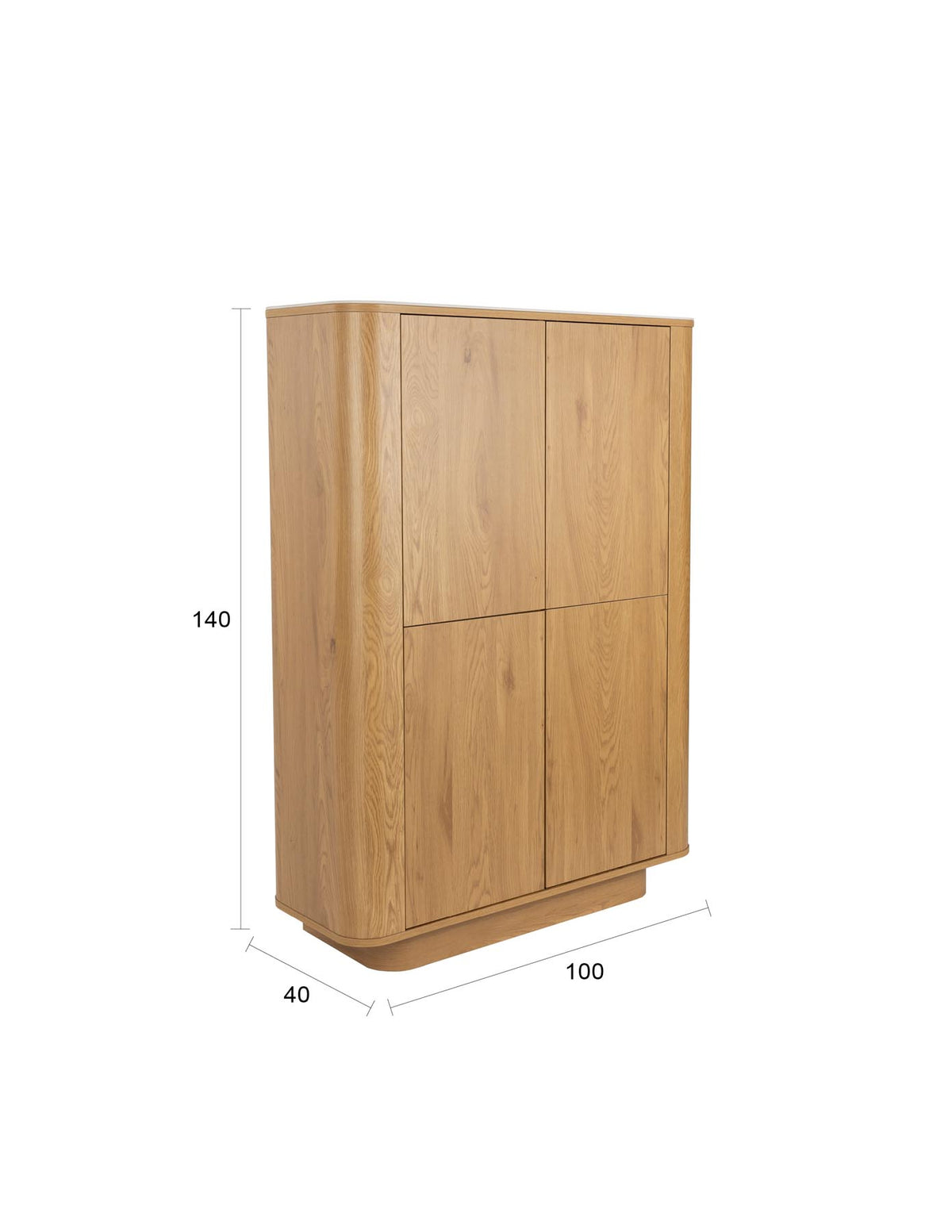 Cabinet Almira in Natur präsentiert im Onlineshop von KAQTU Design AG. Cabinet ist von White Label Living
