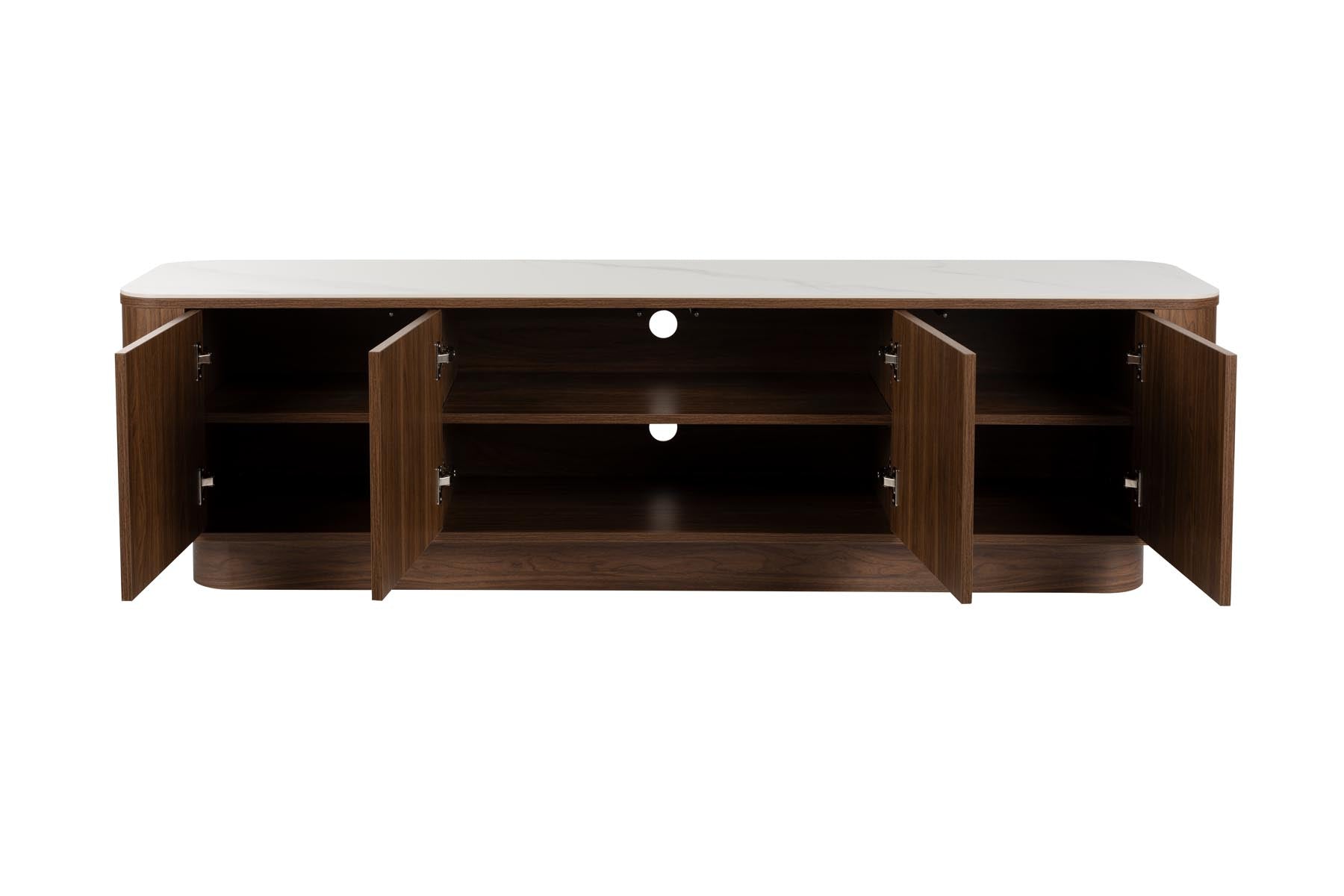 Sideboard Low Almira in Braun präsentiert im Onlineshop von KAQTU Design AG. Sideboards ist von White Label Living