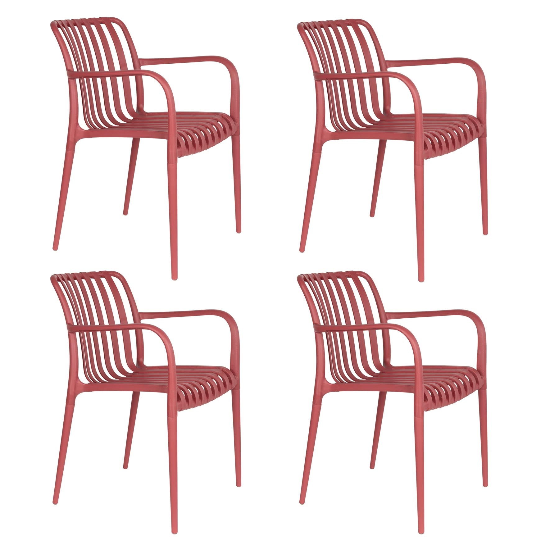 Gartenstuhl Amae in Rot präsentiert im Onlineshop von KAQTU Design AG. Gartenstuhl ist von White Label Living