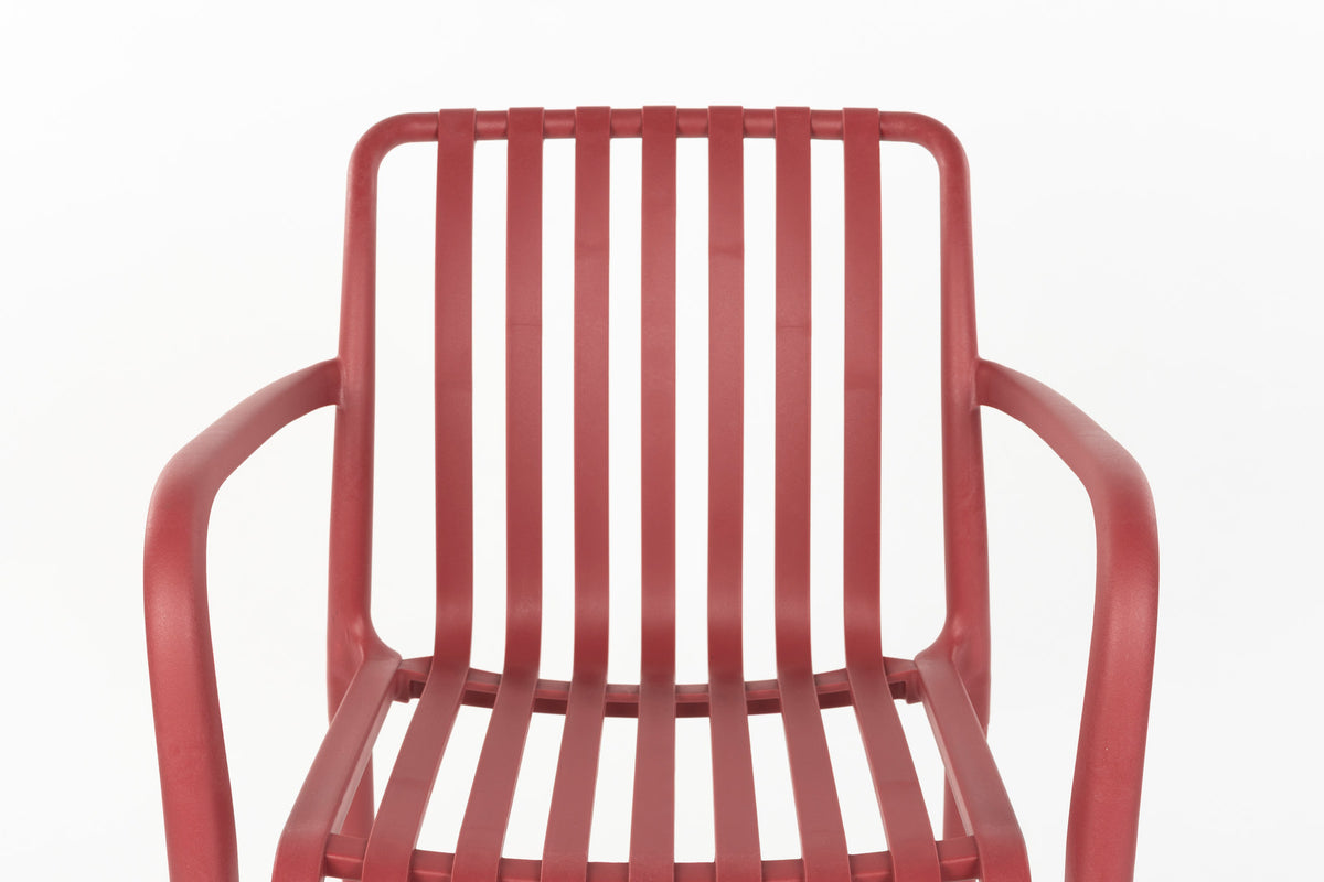 Gartenstuhl Amae in Rot präsentiert im Onlineshop von KAQTU Design AG. Gartenstuhl ist von White Label Living