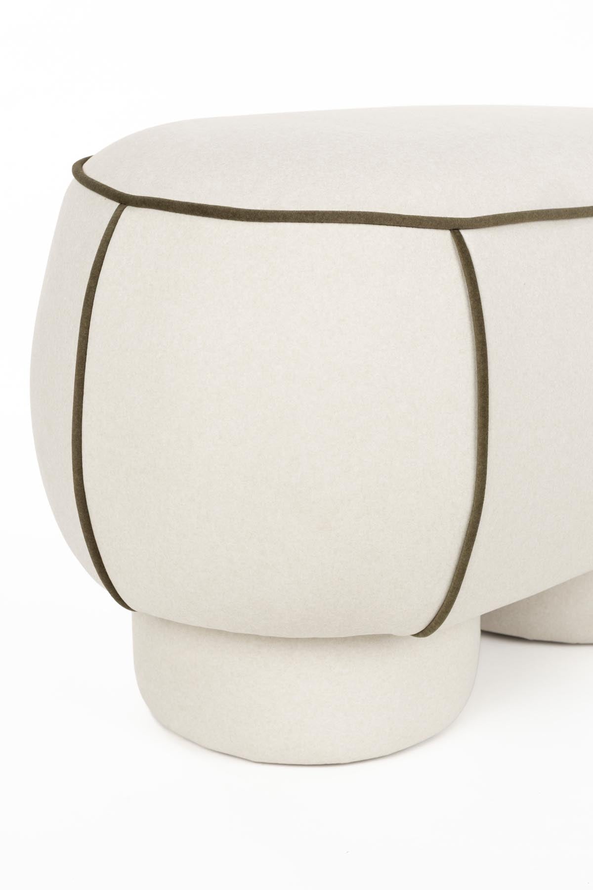 Bank Marina in Weiss präsentiert im Onlineshop von KAQTU Design AG. Sitzbank ist von White Label Living