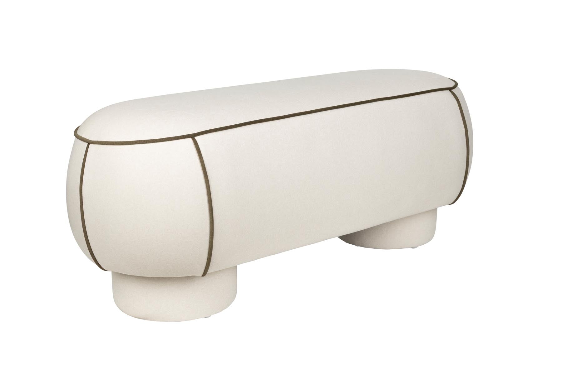 Bank Marina in Weiss präsentiert im Onlineshop von KAQTU Design AG. Sitzbank ist von White Label Living