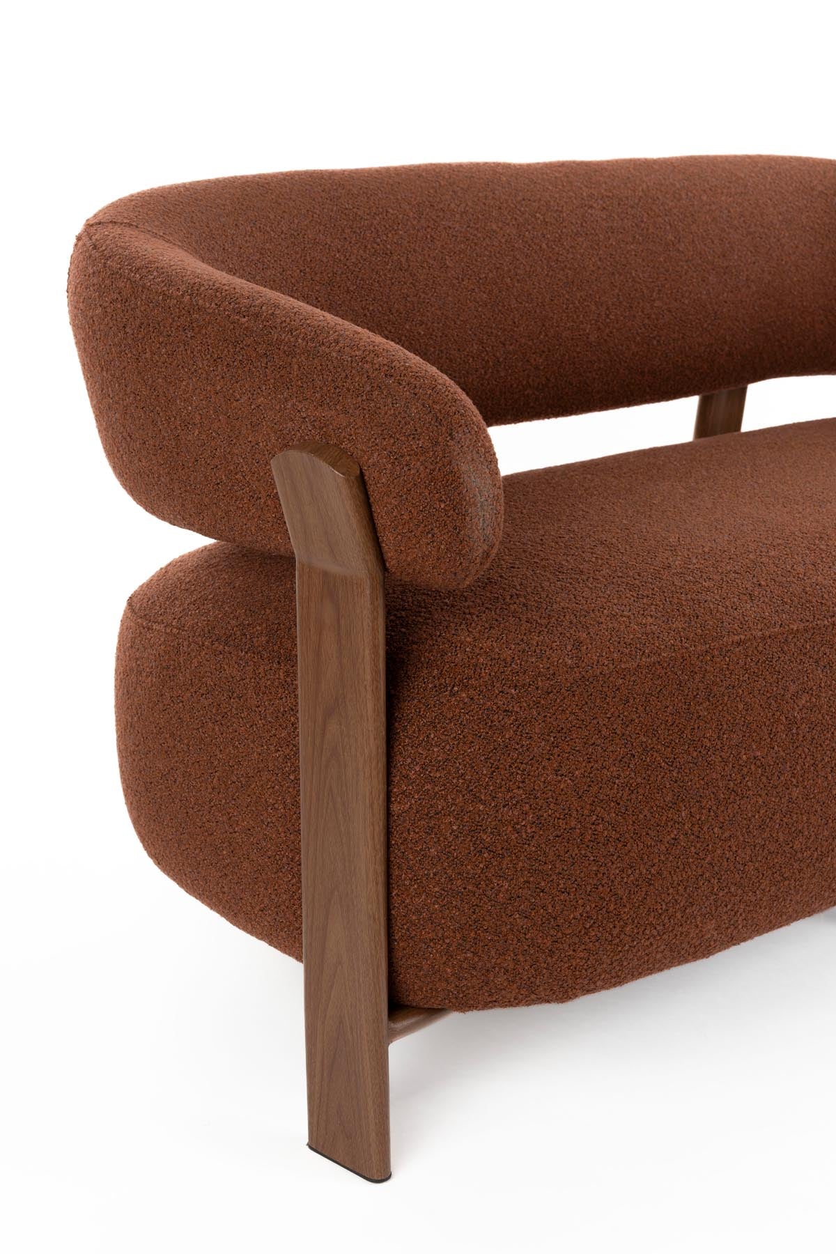 Sofa 2-Sitzer Robyn in Braun präsentiert im Onlineshop von KAQTU Design AG. 2er Sofa ist von White Label Living
