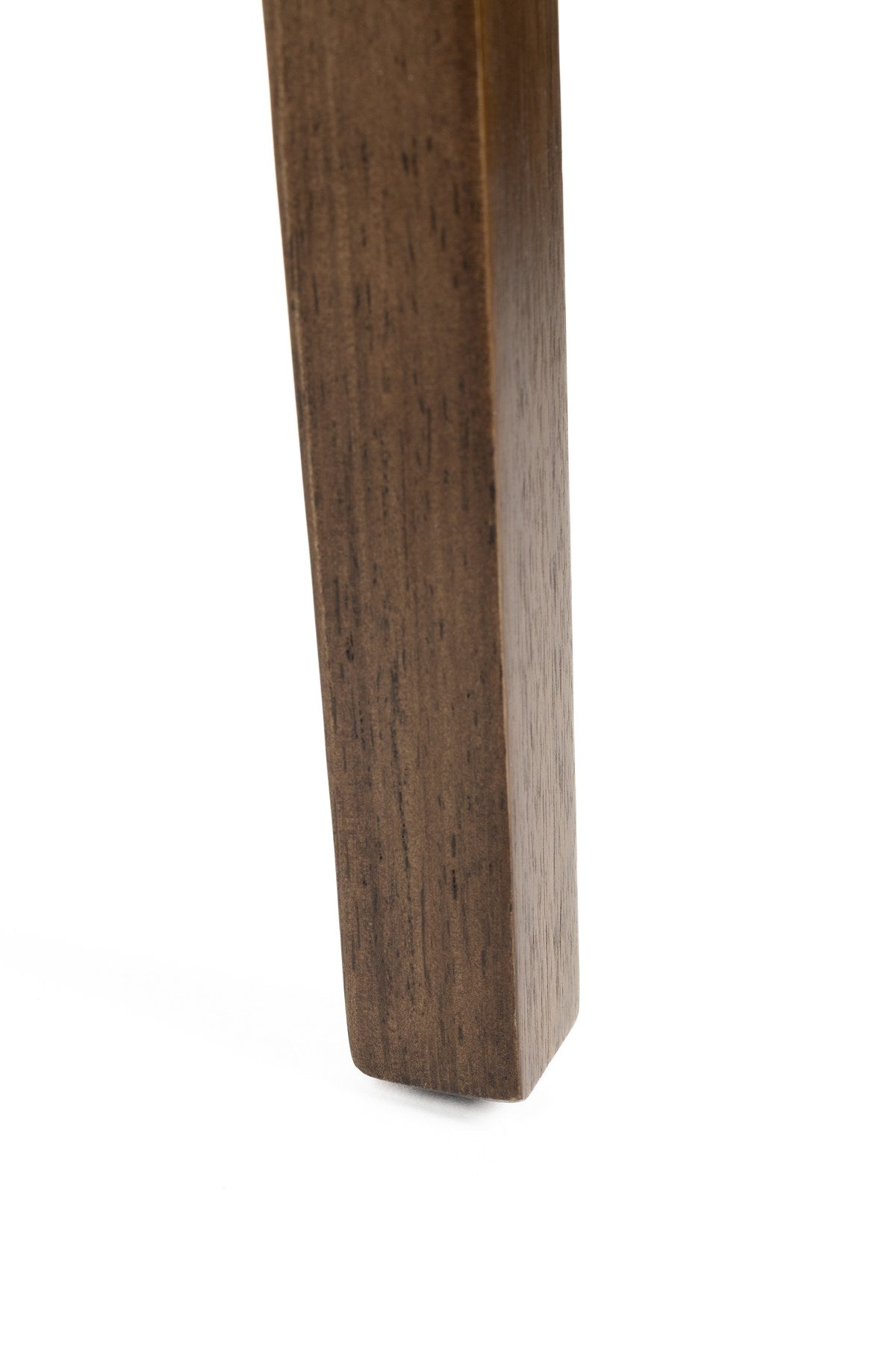 Foto eines beigen Stuhls mit gepolsterter Sitzfläche aus Polyester, Schaumstofffüllung und Beinen aus gebogenem Holz.