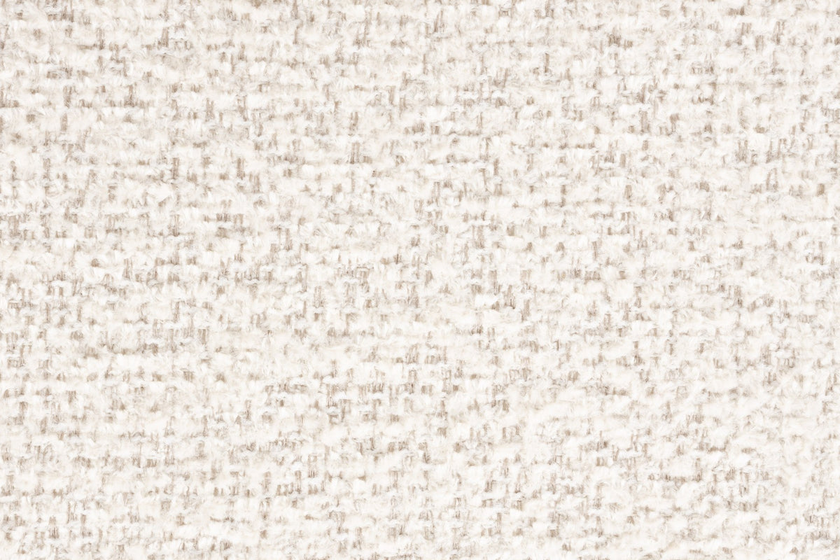 Gepolsterter Esszimmerstuhl Chair Stanley von White Label Living mit beigem Polyester-Bezug und braunem, pulverbeschichtetem Eisengestell.