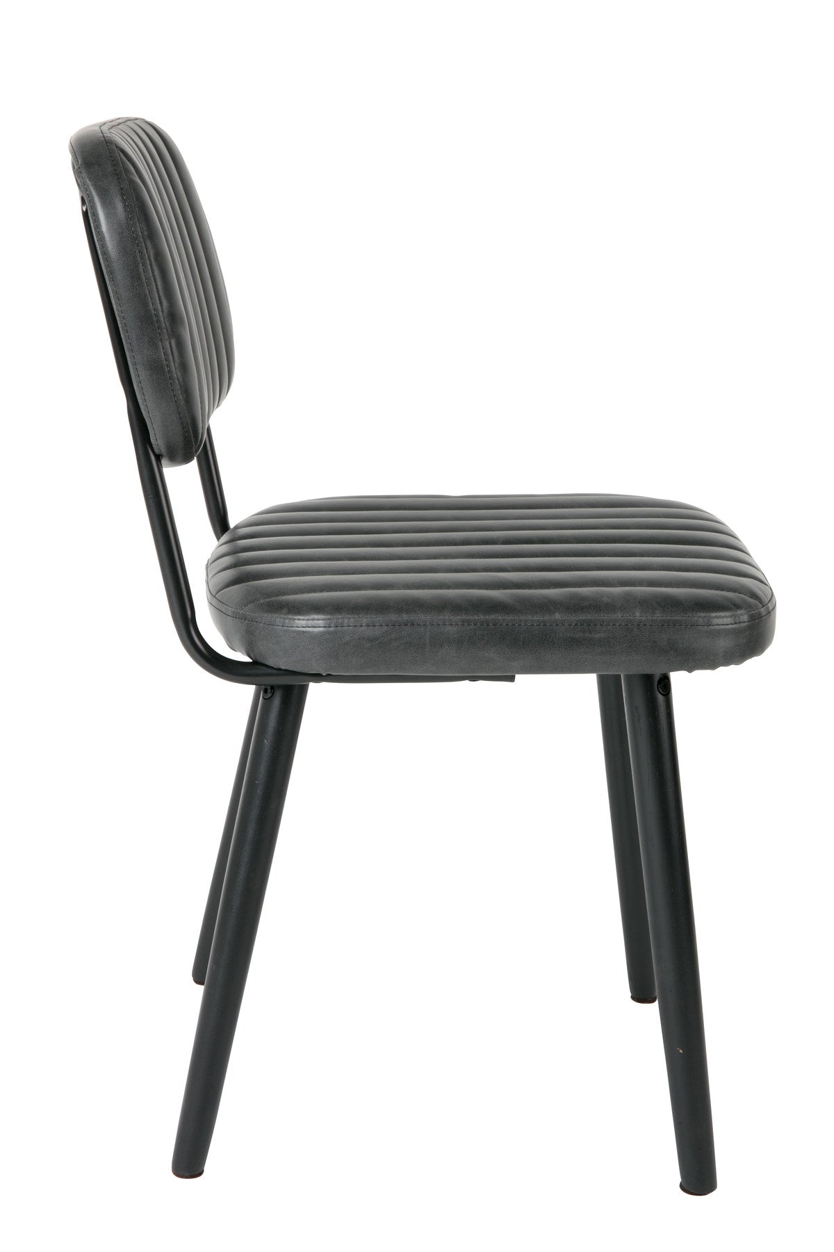 Stuhl JAKE WORN in Schwarz präsentiert im Onlineshop von KAQTU Design AG. Stuhl ist von White Label Living