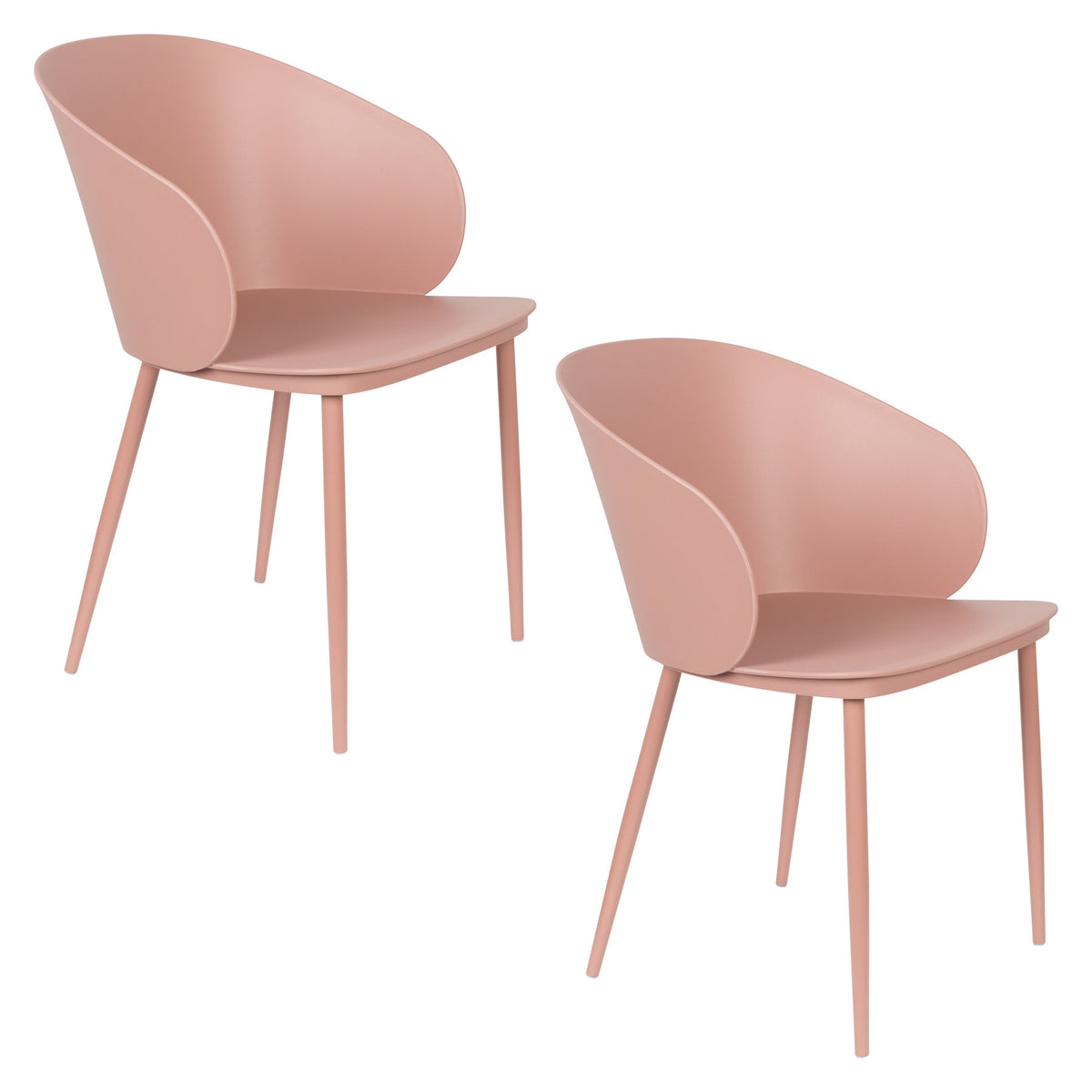 Stuhl GIGI in Rosa präsentiert im Onlineshop von KAQTU Design AG. Stuhl ist von White Label Living