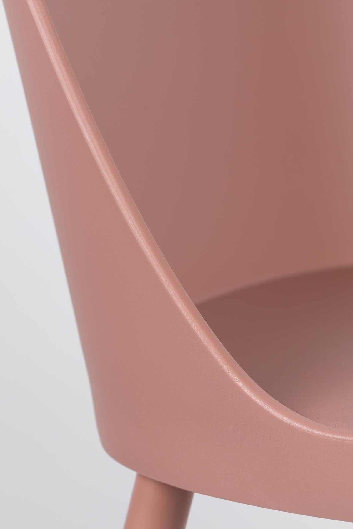 Stuhl PIP in Rosa präsentiert im Onlineshop von KAQTU Design AG. Stuhl ist von White Label Living