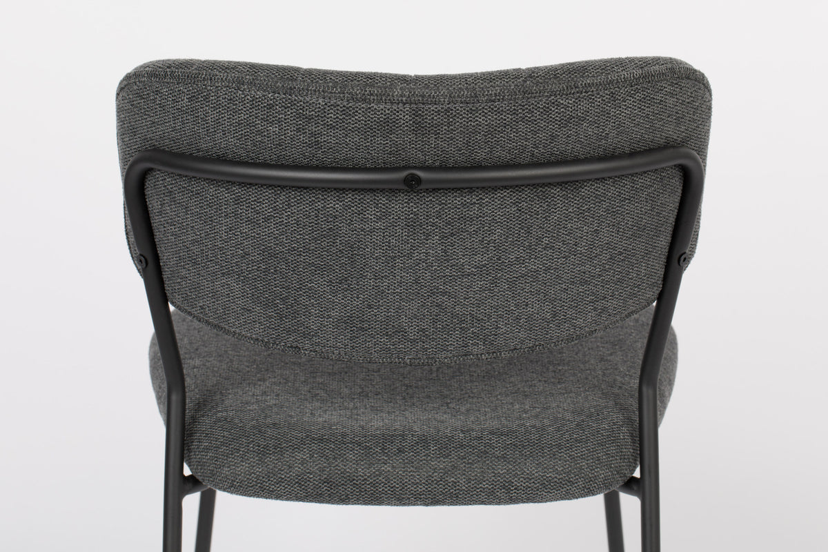 Stuhl Jolien gepolstert V1 in Grau präsentiert im Onlineshop von KAQTU Design AG. Stuhl ist von White Label Living
