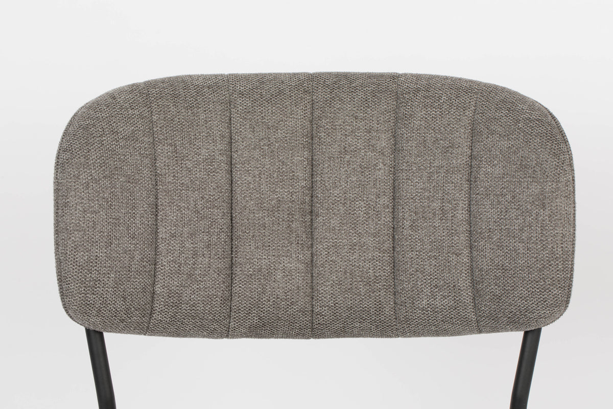 Stuhl Jolien gepolstert V1 in Grau präsentiert im Onlineshop von KAQTU Design AG. Stuhl ist von White Label Living