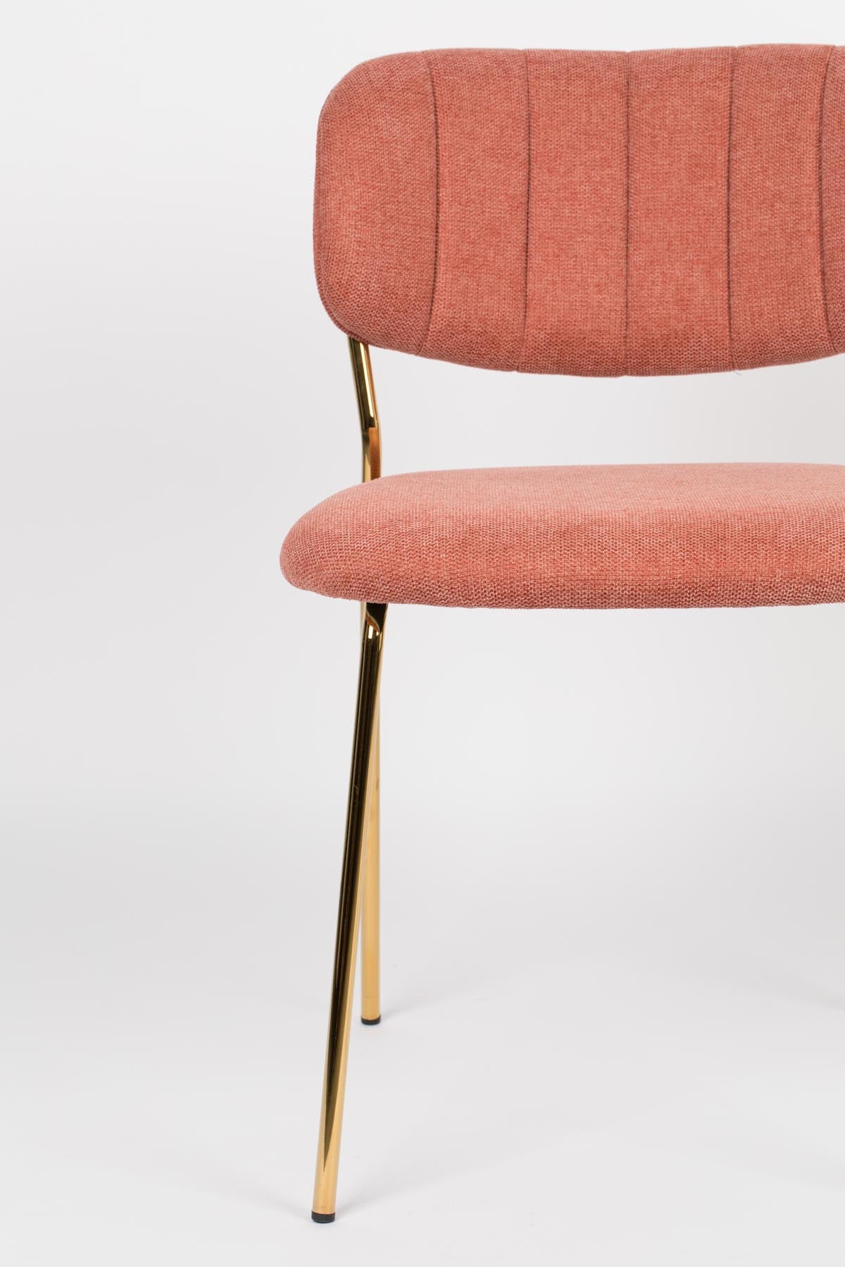 Stuhl Jolien gepolstert V1 in Rosa präsentiert im Onlineshop von KAQTU Design AG. Stuhl ist von White Label Living