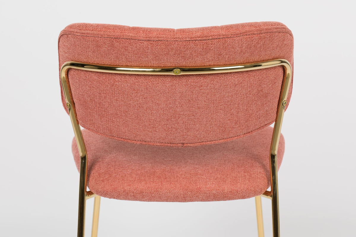 Stuhl Jolien gepolstert V1 in Rosa präsentiert im Onlineshop von KAQTU Design AG. Stuhl ist von White Label Living