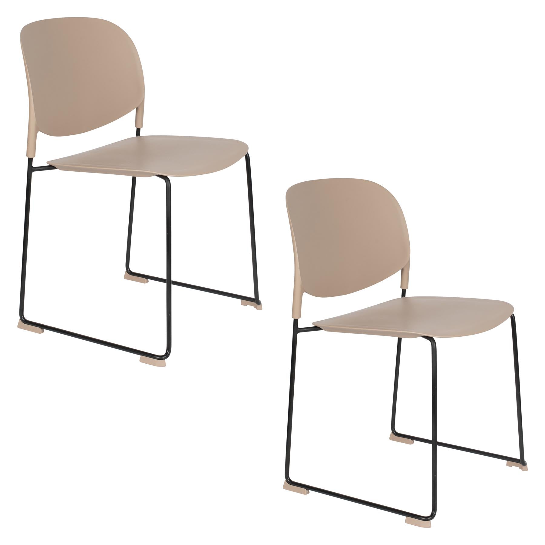 Stuhl STACKS in Leber präsentiert im Onlineshop von KAQTU Design AG. Stuhl ist von White Label Living