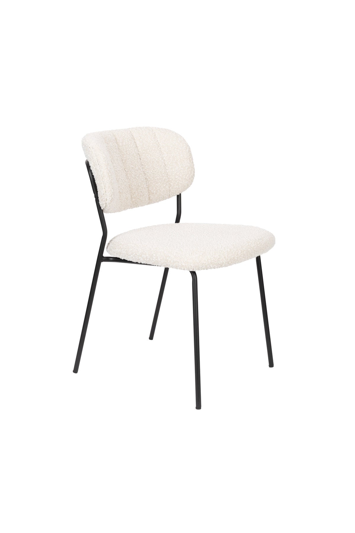 Stuhl Jolien gepolstert V2 in Weiss präsentiert im Onlineshop von KAQTU Design AG. Stuhl ist von White Label Living