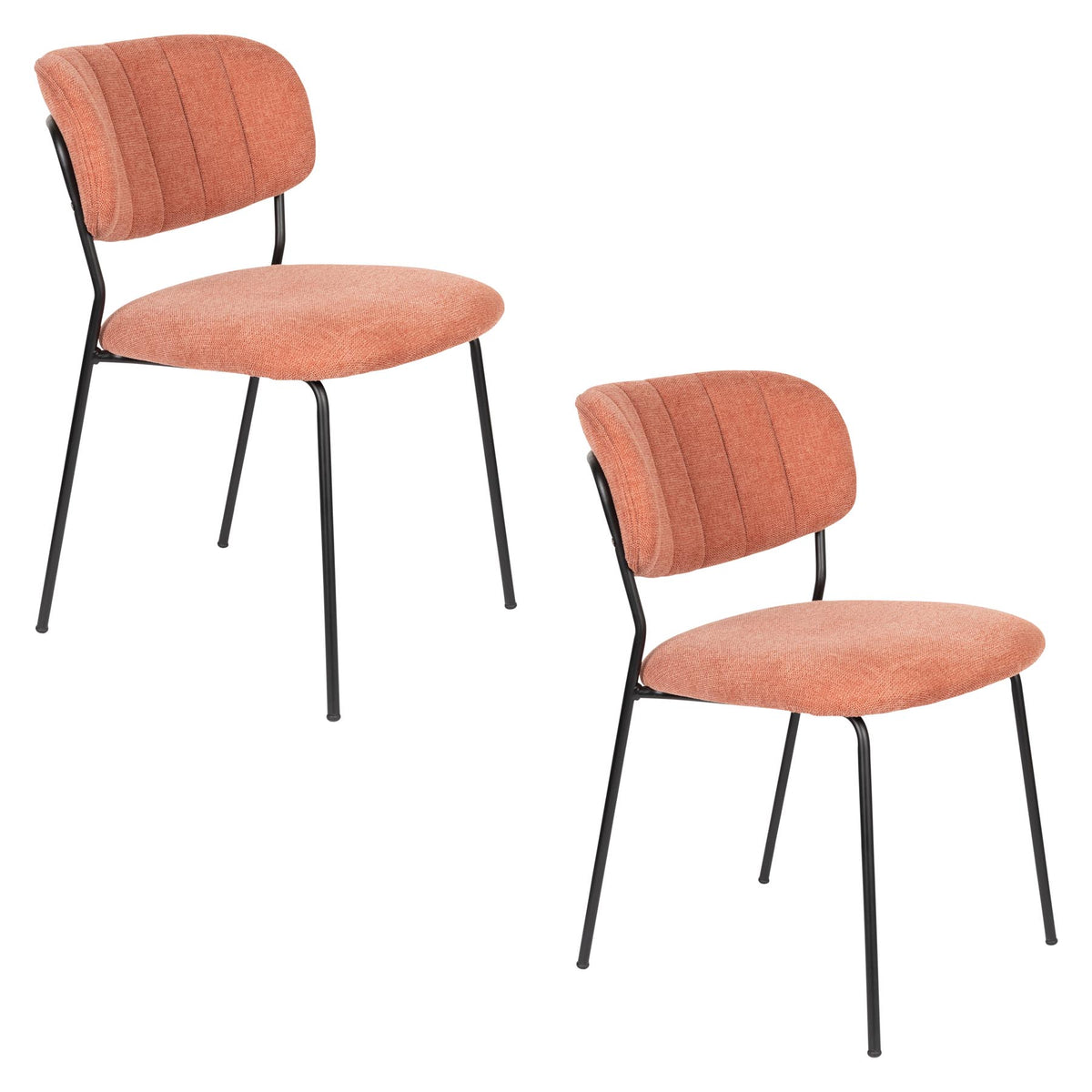 Stuhl Jolien gepolstert V2 in Rosa präsentiert im Onlineshop von KAQTU Design AG. Stuhl ist von White Label Living