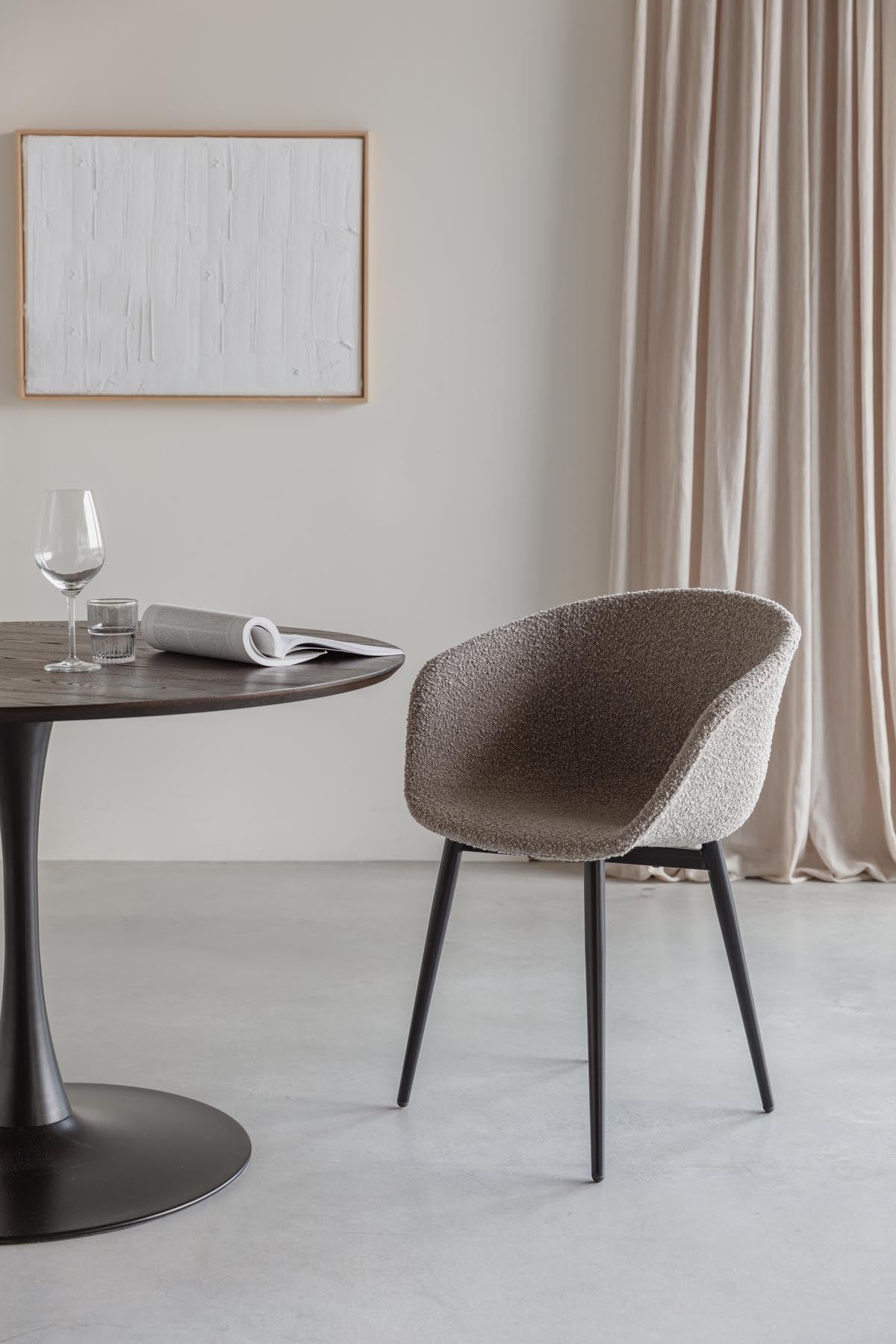 Stuhl Charly in Grau präsentiert im Onlineshop von KAQTU Design AG. Stuhl ist von White Label Living