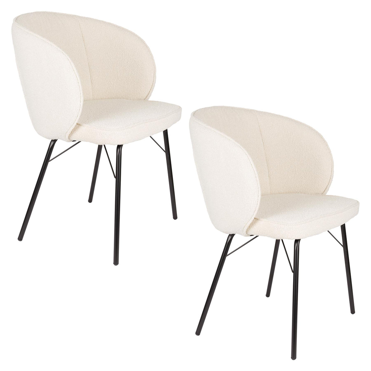 Stuhl Joa Weiss in Weiss präsentiert im Onlineshop von KAQTU Design AG. Schalenstuhl ist von White Label Living
