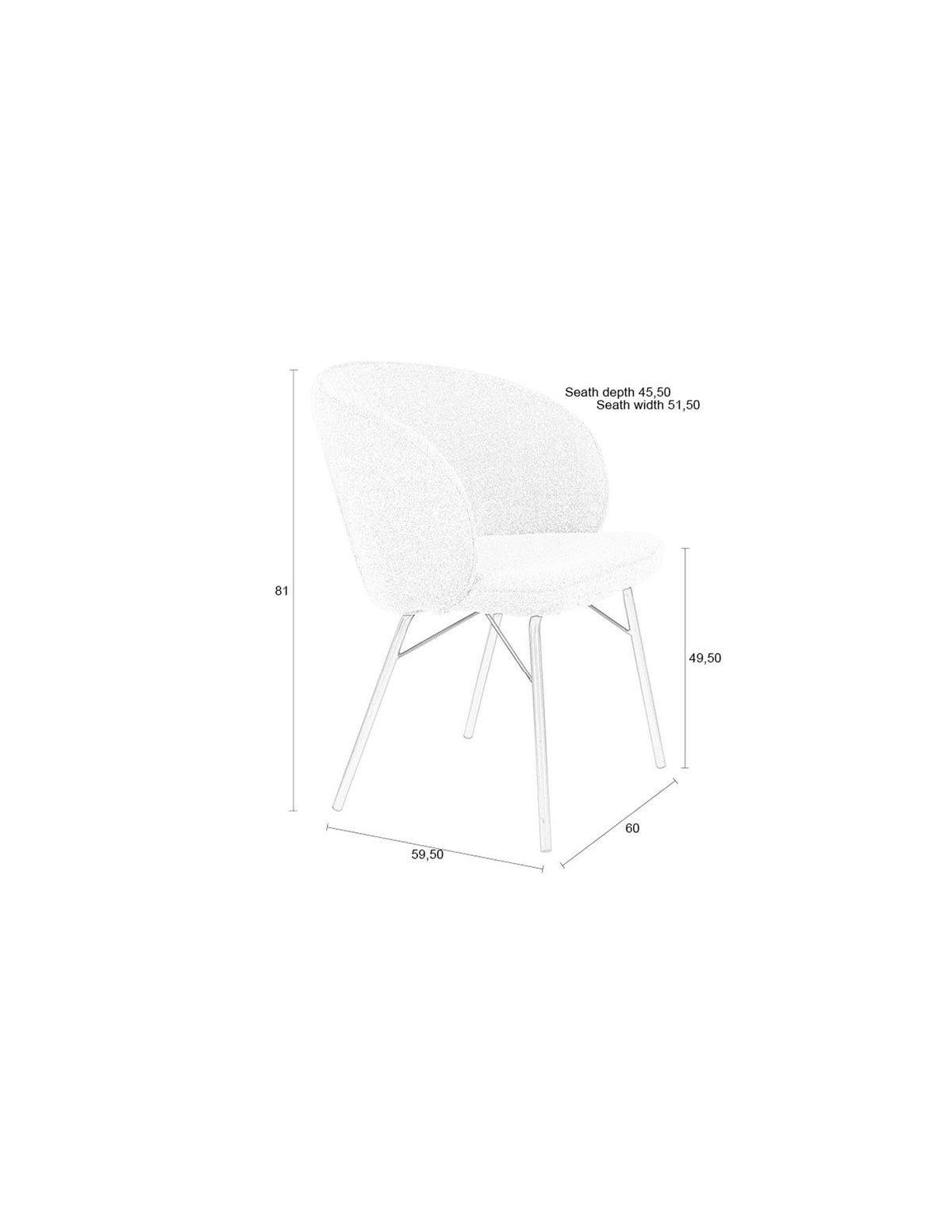 Stuhl Joa Beige in beige präsentiert im Onlineshop von KAQTU Design AG. Schalenstuhl ist von White Label Living