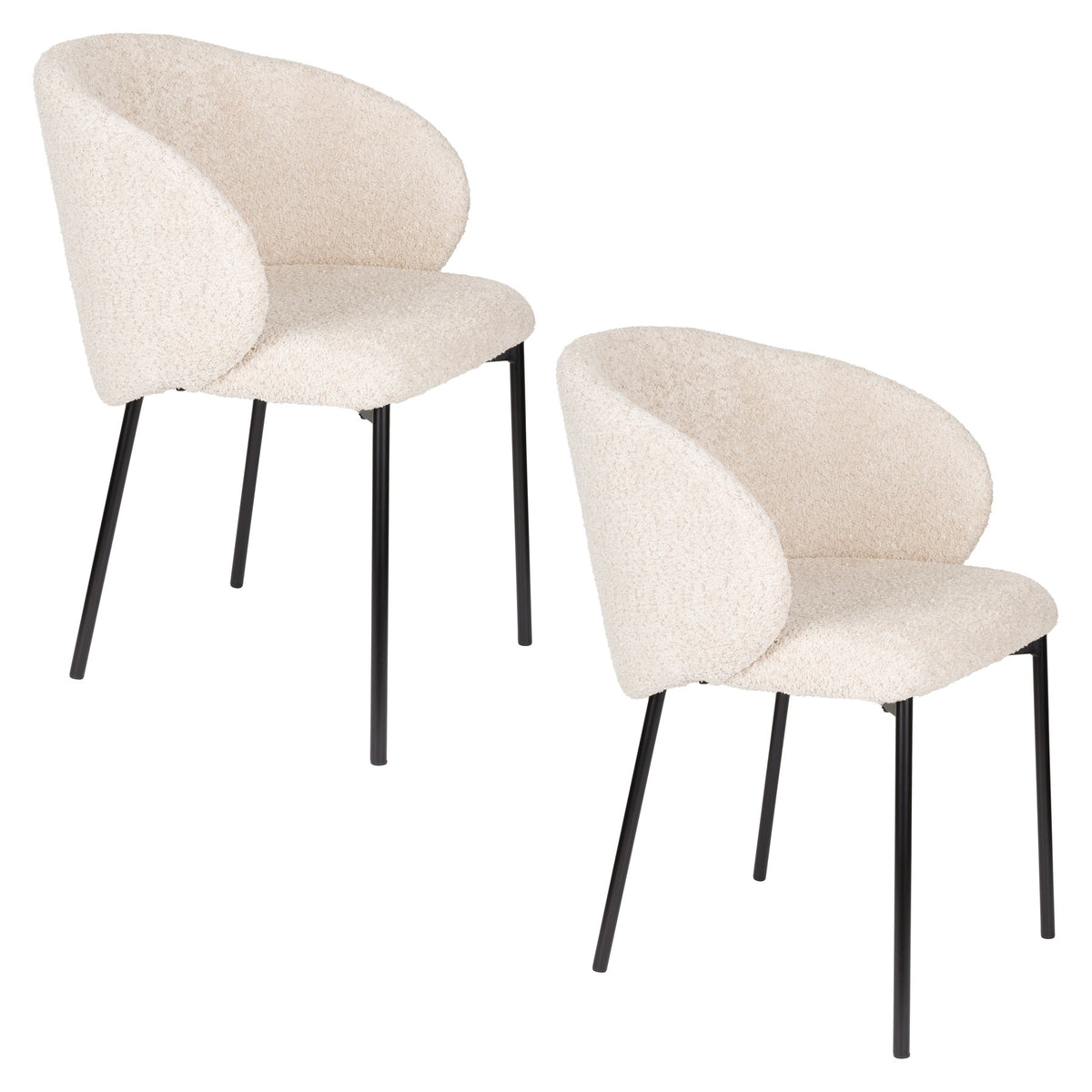 Ayle Stuhl in Weiss präsentiert im Onlineshop von KAQTU Design AG. Stuhl mit Armlehne ist von White Label Living