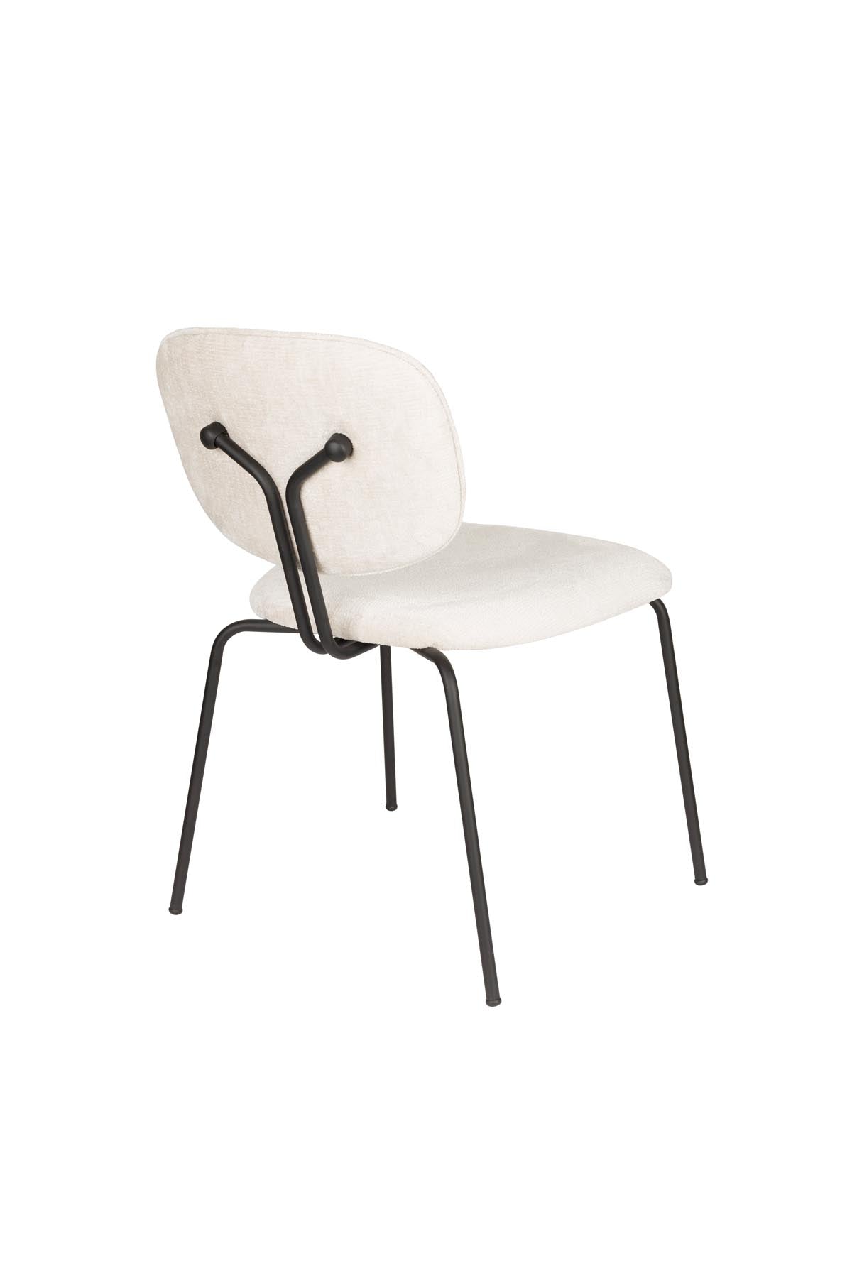 Stuhl Bouton Off-White in beige präsentiert im Onlineshop von KAQTU Design AG. Stuhl ist von White Label Living