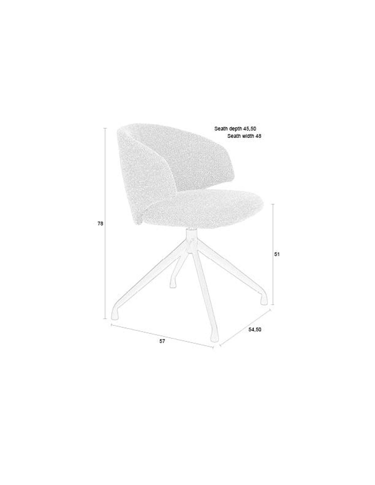 Stuhl Balado Braun in Braun präsentiert im Onlineshop von KAQTU Design AG. Schalenstuhl ist von White Label Living