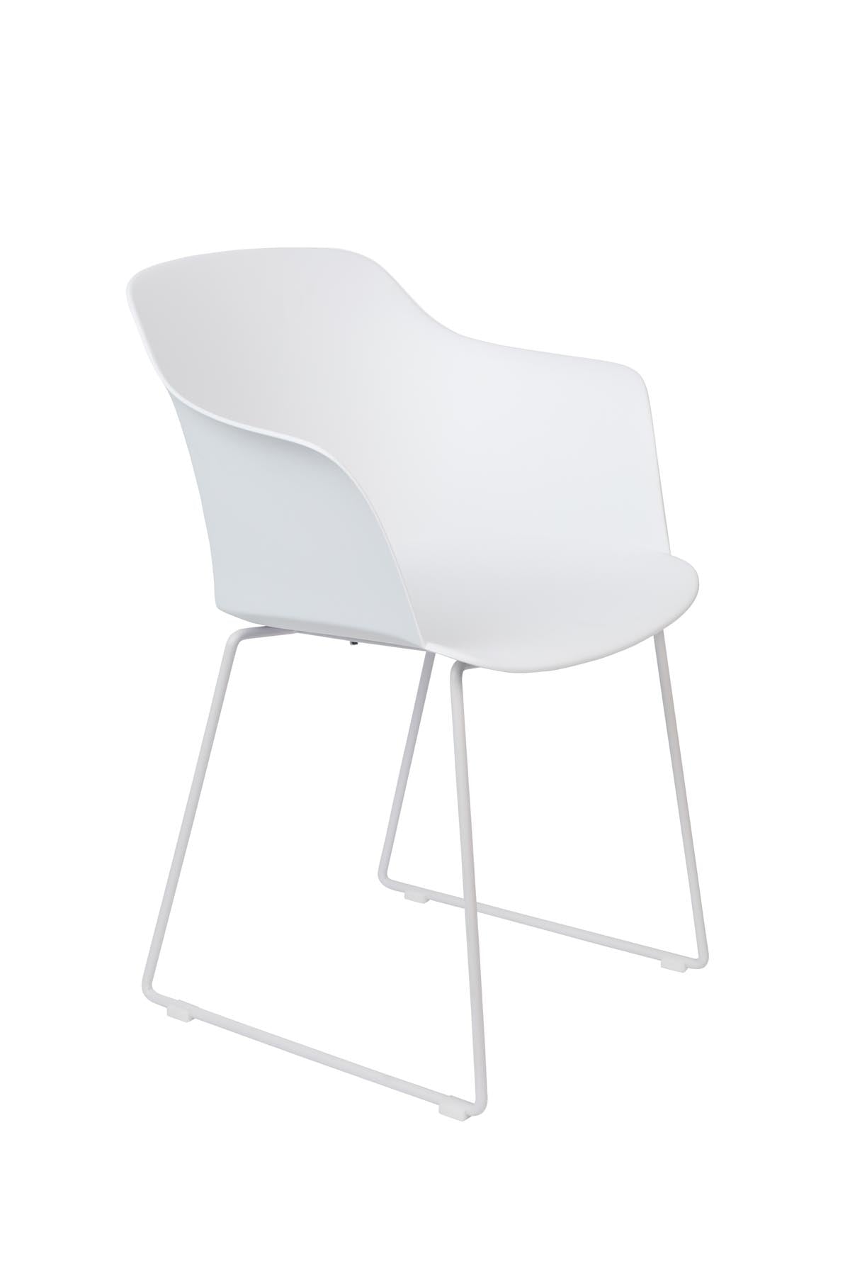 Armlehnstuhl TANGO in Weiss präsentiert im Onlineshop von KAQTU Design AG. Stuhl mit Armlehne ist von White Label Living