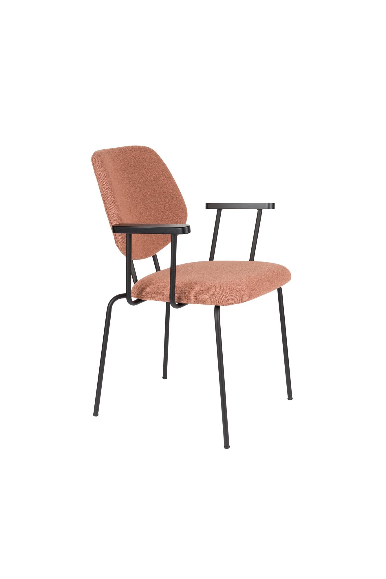 Armlehnstuhl Zelo Pink in beige präsentiert im Onlineshop von KAQTU Design AG. Stuhl mit Armlehne ist von White Label Living