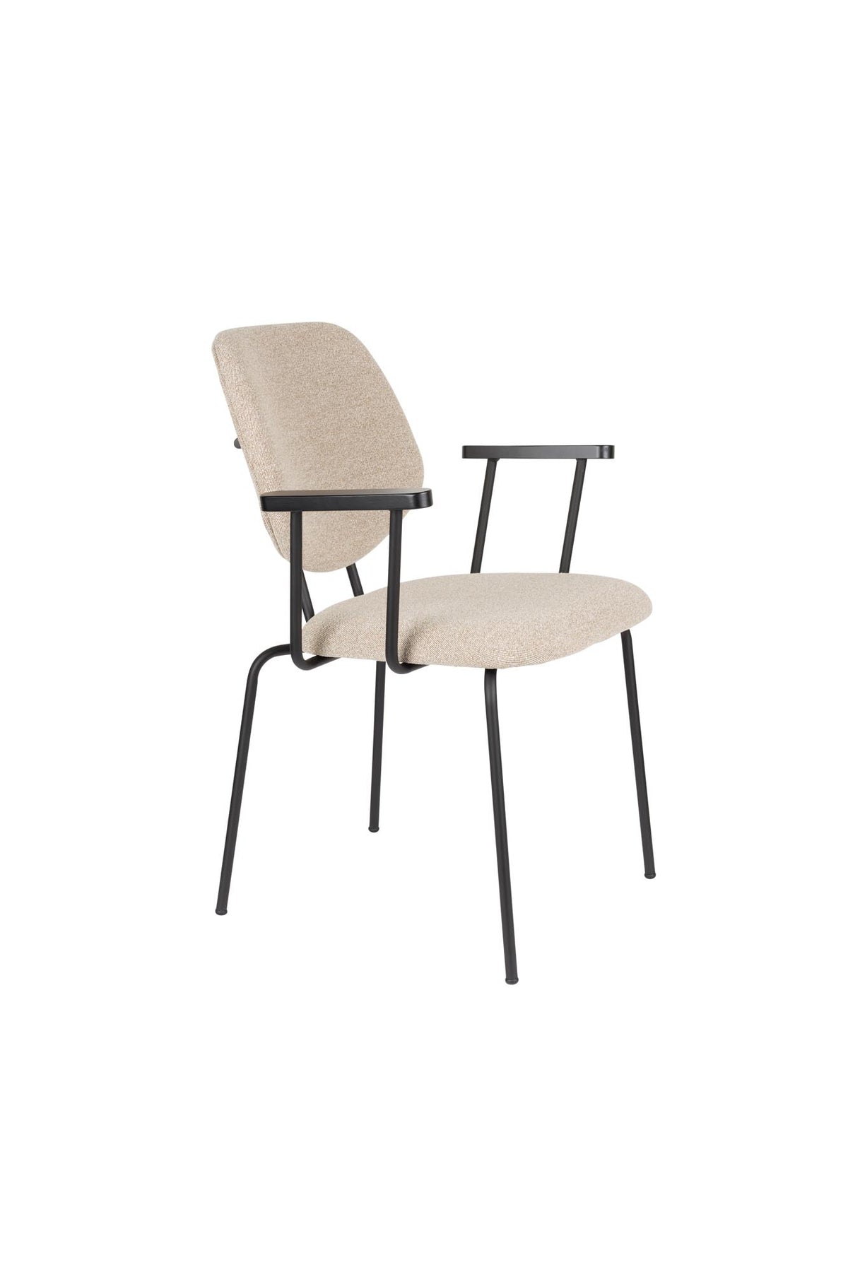 Armlehnstuhl Zelo Beige in beige präsentiert im Onlineshop von KAQTU Design AG. Stuhl mit Armlehne ist von White Label Living