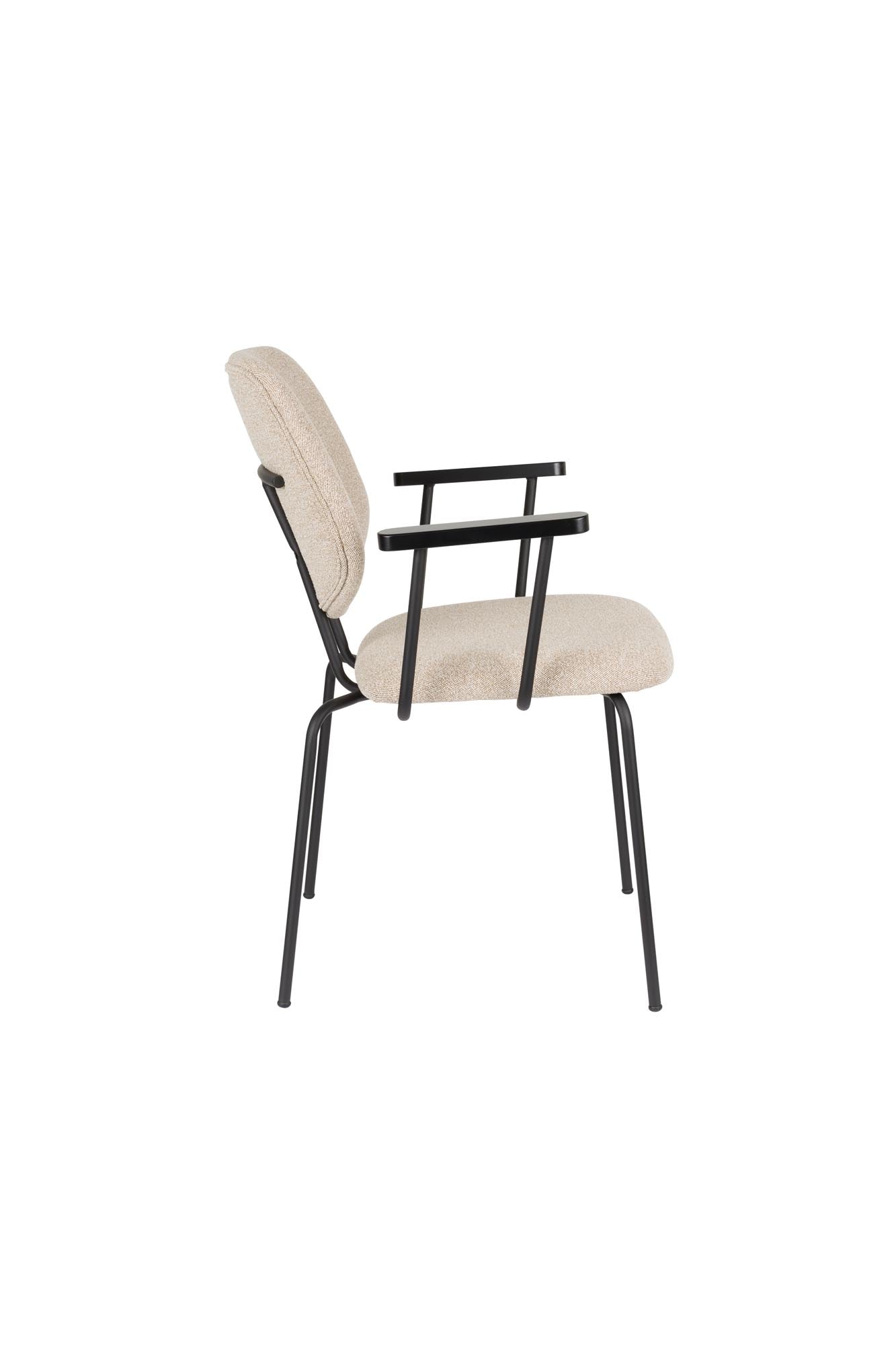 Erleben Sie den eleganten Armlehnstuhl Zelo Beige von White Label Living – ein komfortables Möbelstück, das jedem Esszimmer einen Hauch von Stil verleiht!