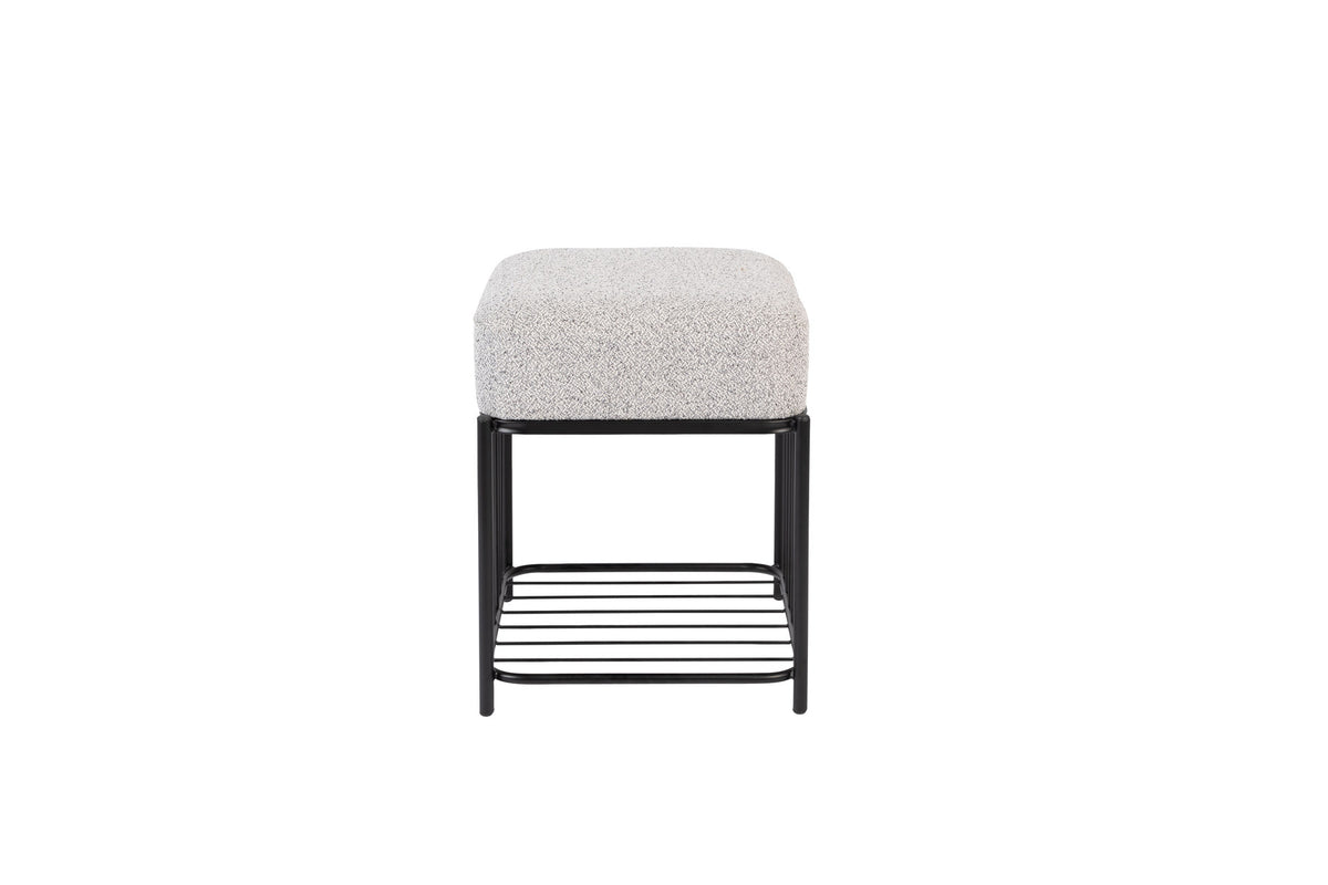 Hocker Milou in Grau/Schwarz präsentiert im Onlineshop von KAQTU Design AG. Hocker ist von White Label Living
